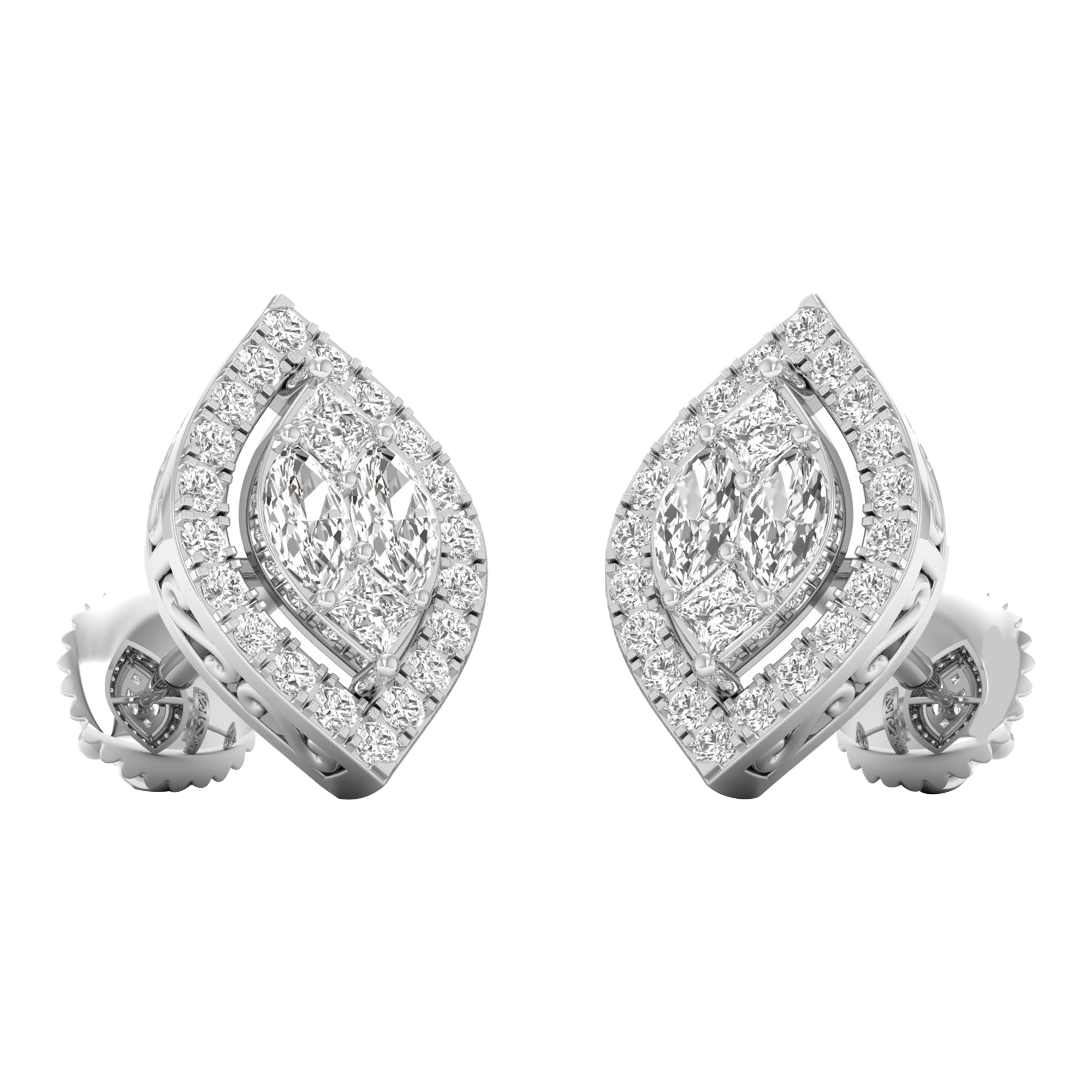 Imke Diamanten Stud Oorbellen Markies - 0.9ct