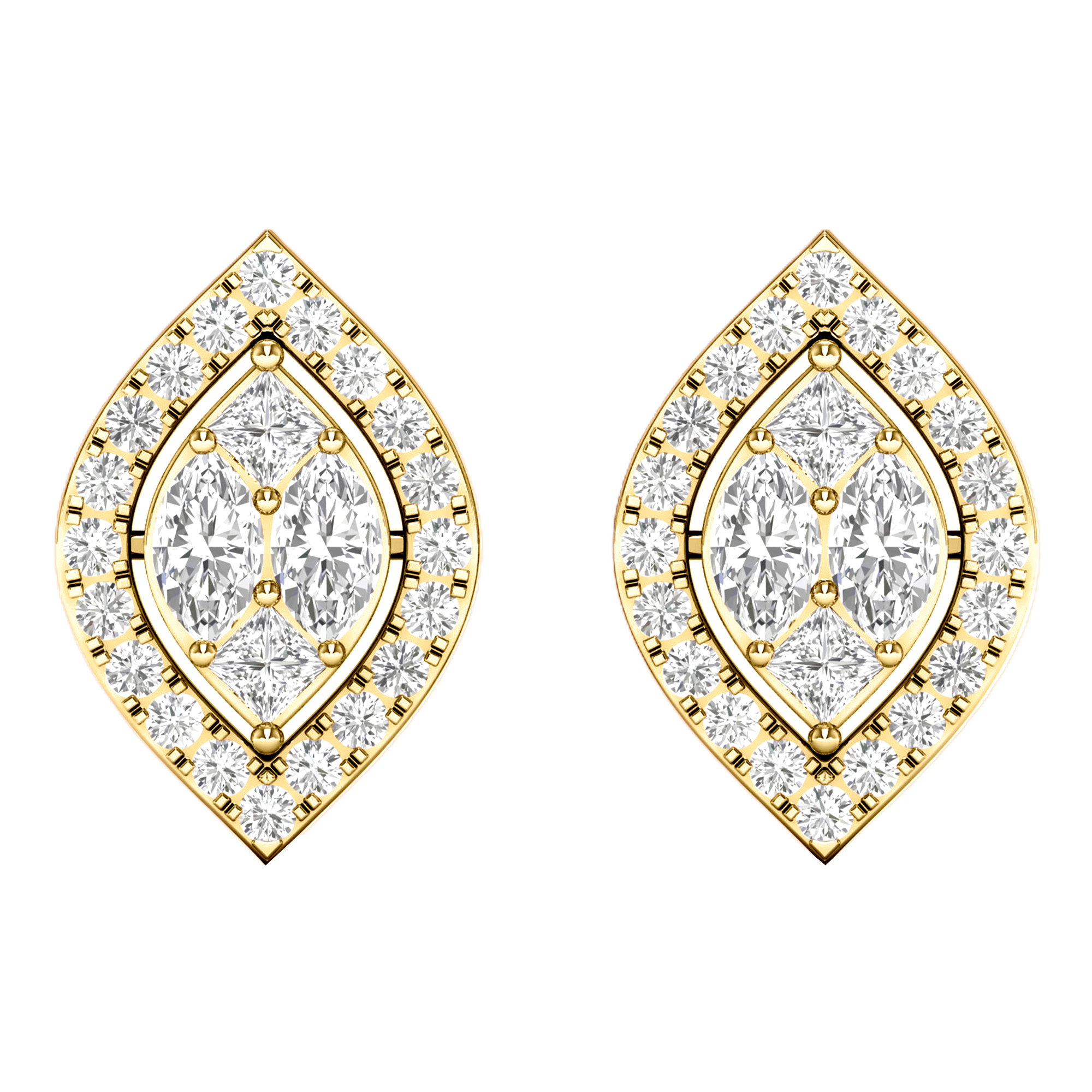Imke Diamanten Stud Oorbellen Markies - 0.9ct