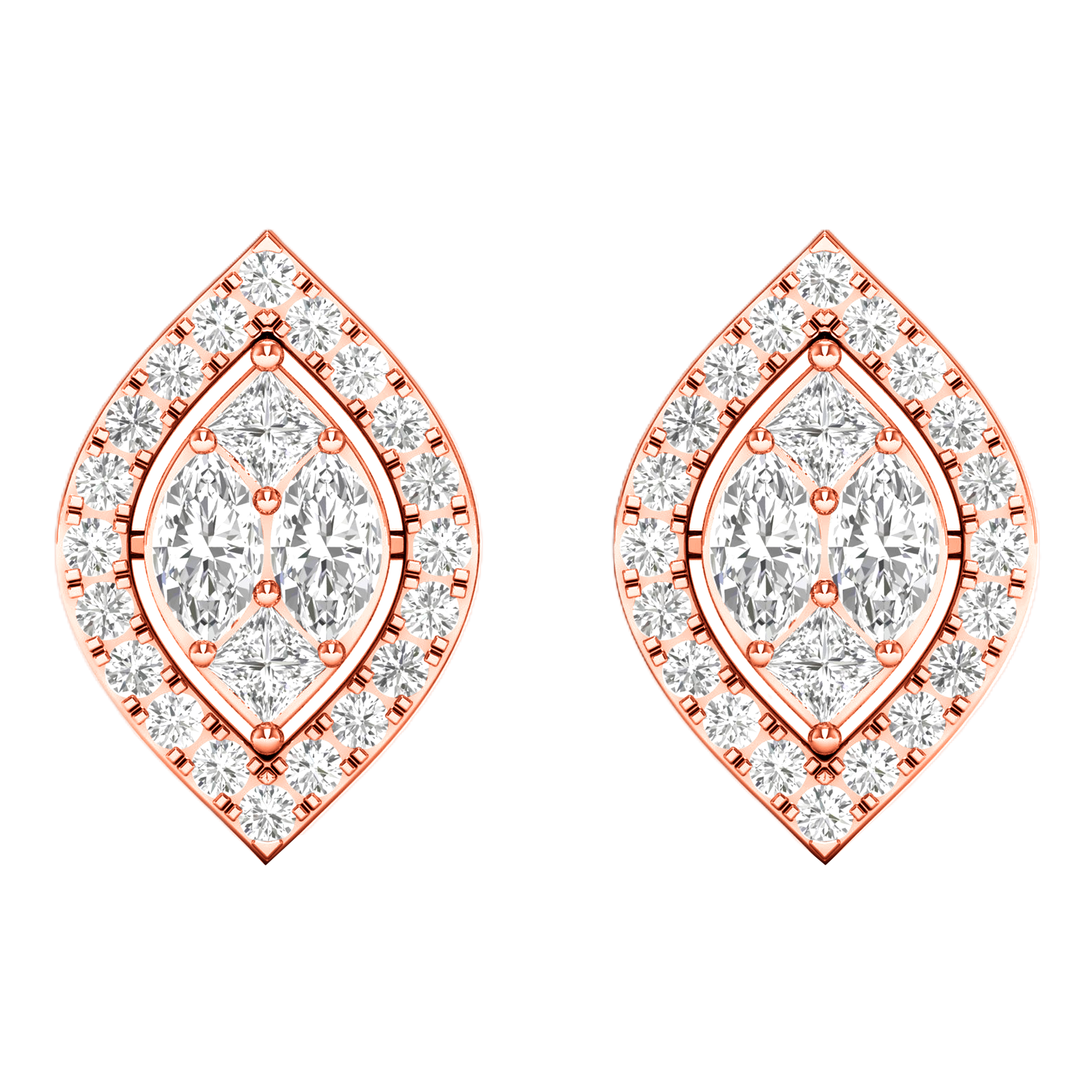 Imke Diamanten Stud Oorbellen Markies - 0.9ct