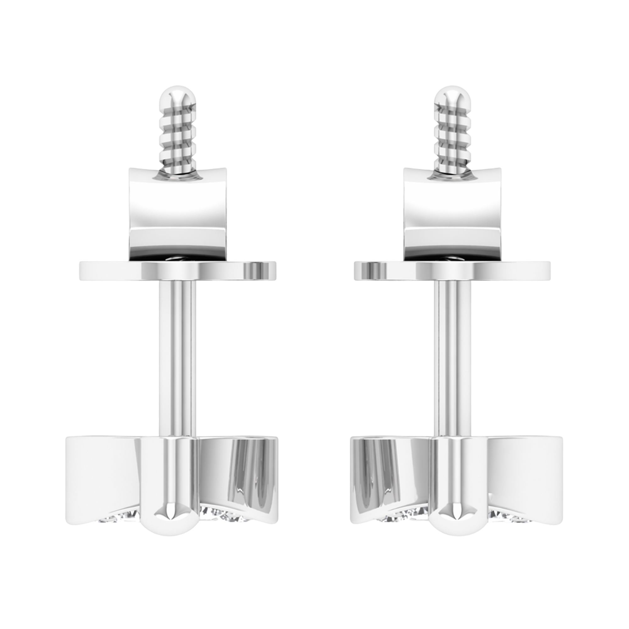 0.34 carat earrings with a 0.012 carat Round center stone - 145