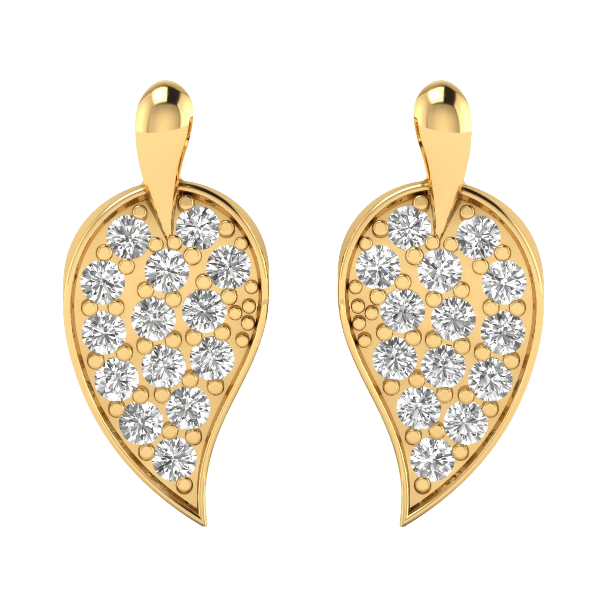 Ohrringe von 0,34 Karat mit Hauptstein in runder Form von 0,012 Karat – 145