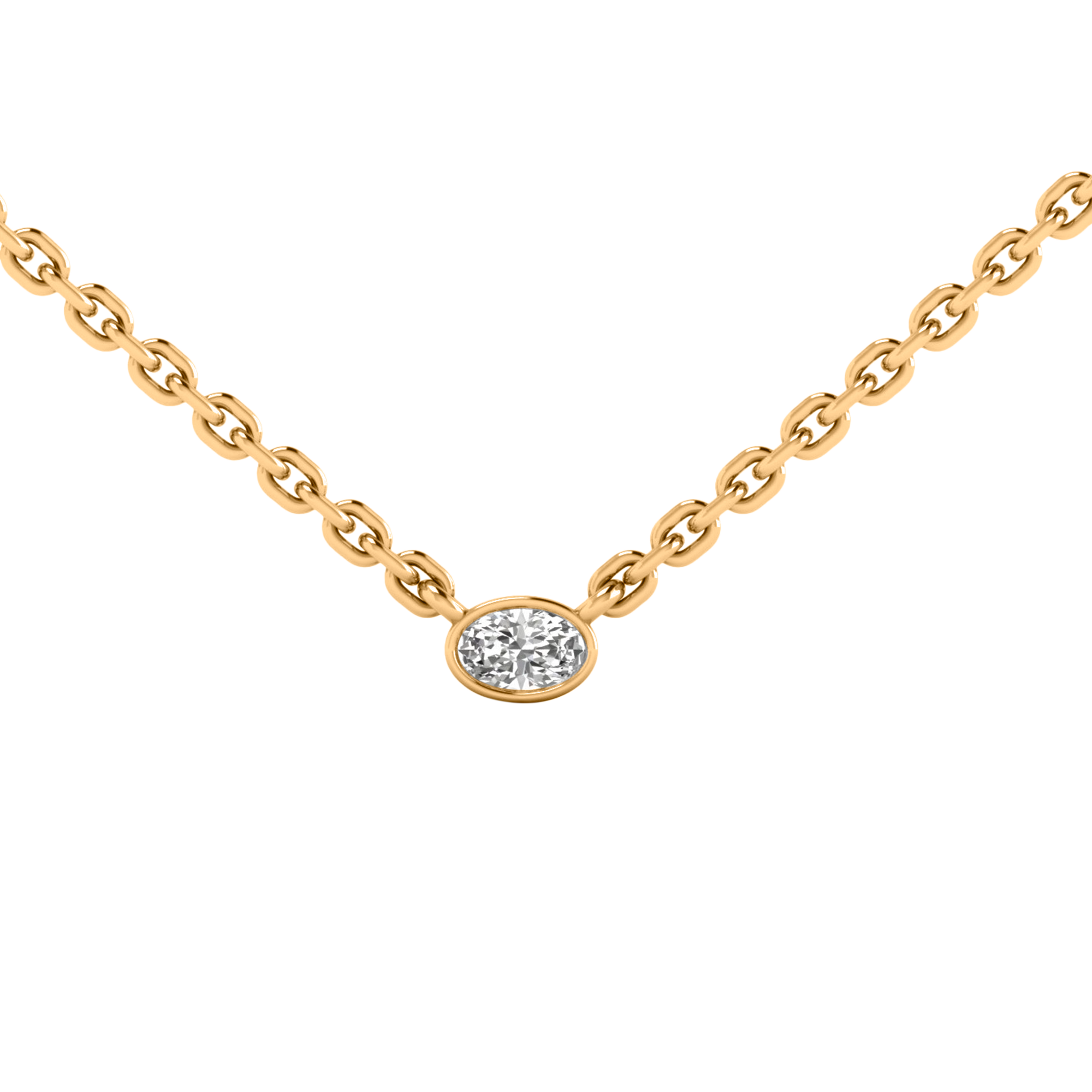 Linda Diamond Necklace Oval - 0.2ct