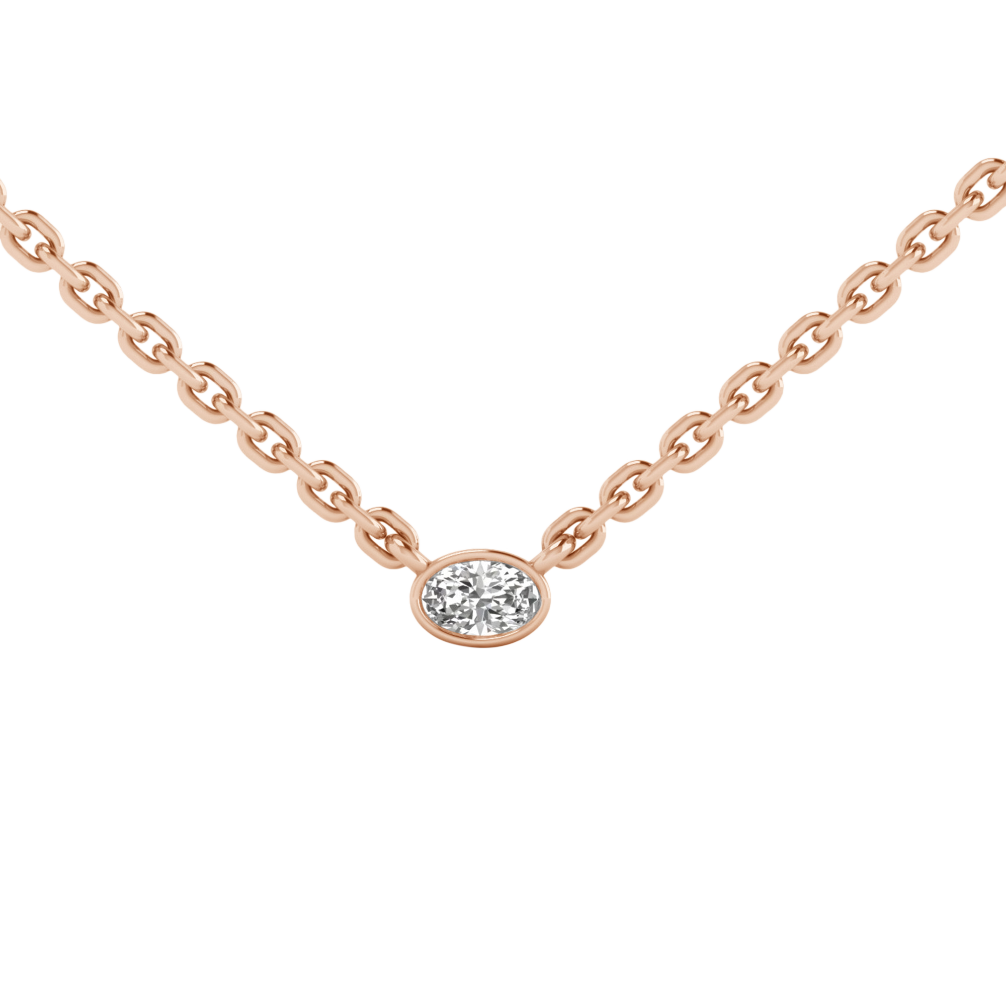 Linda Diamante Ketting Ovaal - 0.2ct