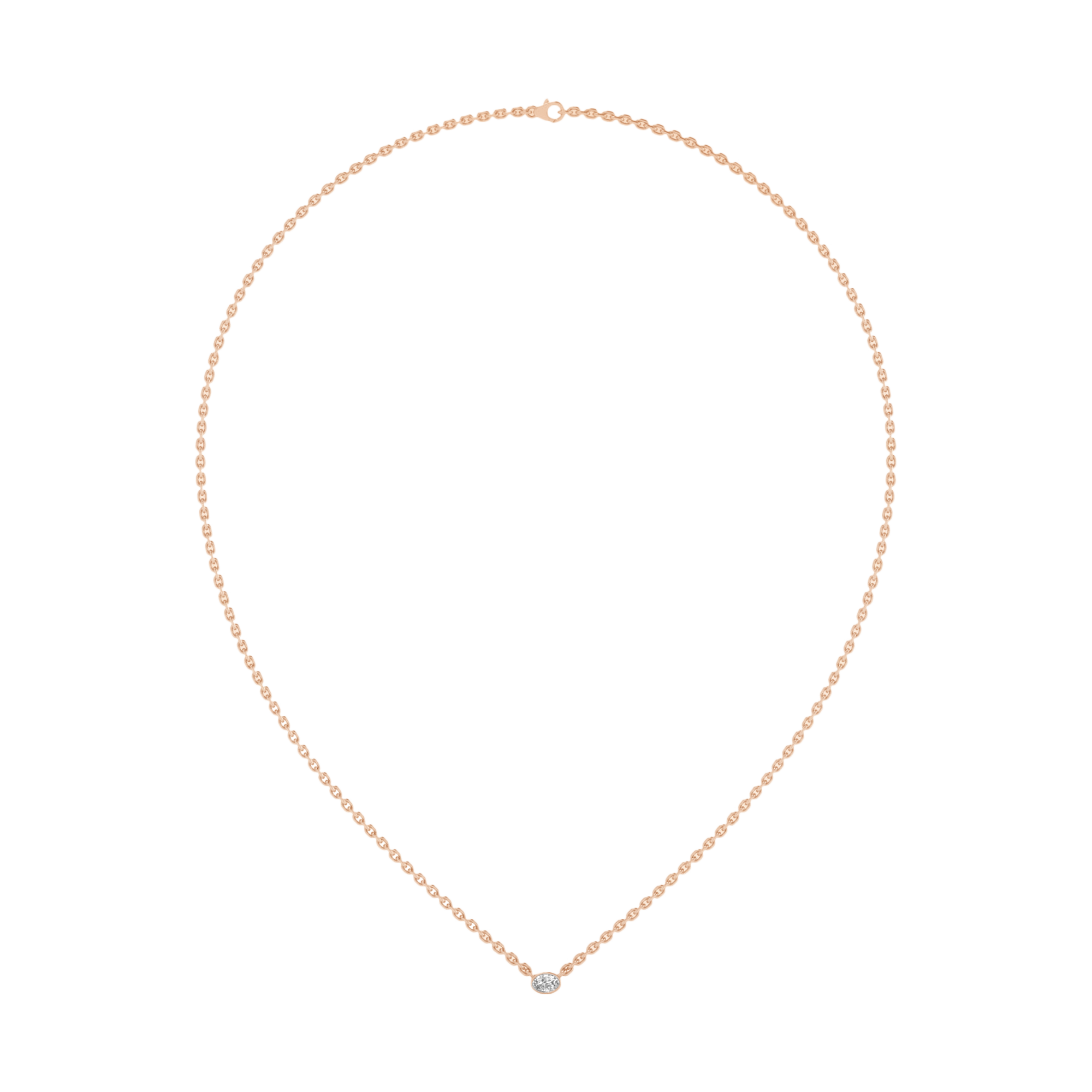 Linda Diamante Ketting Ovaal - 0.2ct