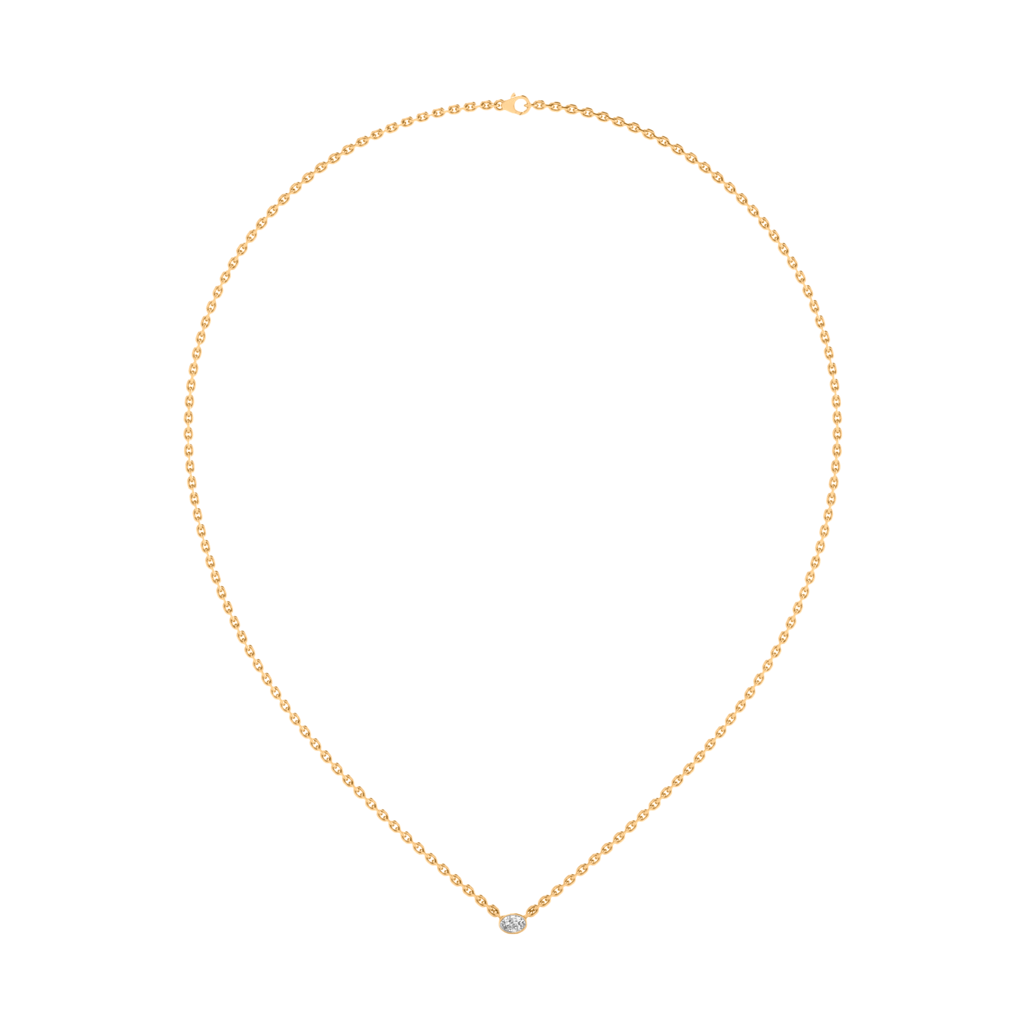 Linda Diamante Ketting Ovaal - 0.2ct