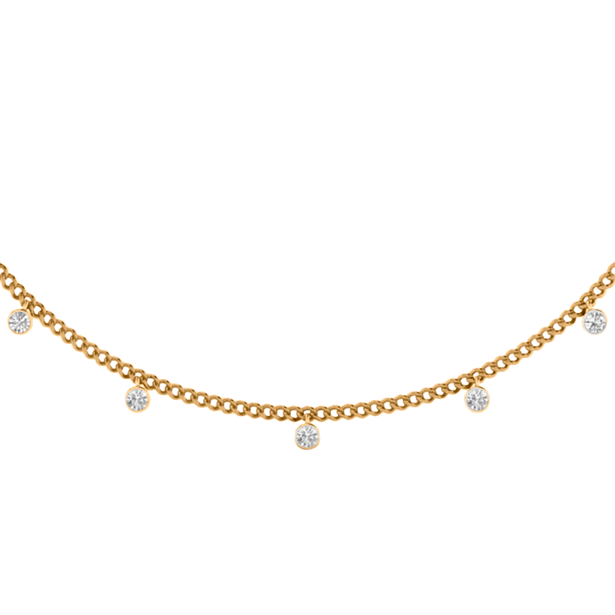 Kette von 1,31 Karat mit Hauptstein in runder Form von 0,145 Karat - 084