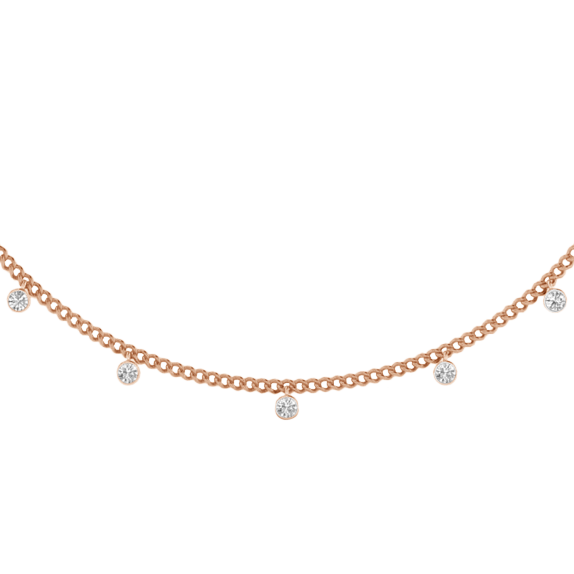Kette von 1,31 Karat mit Hauptstein in runder Form von 0,145 Karat - 084