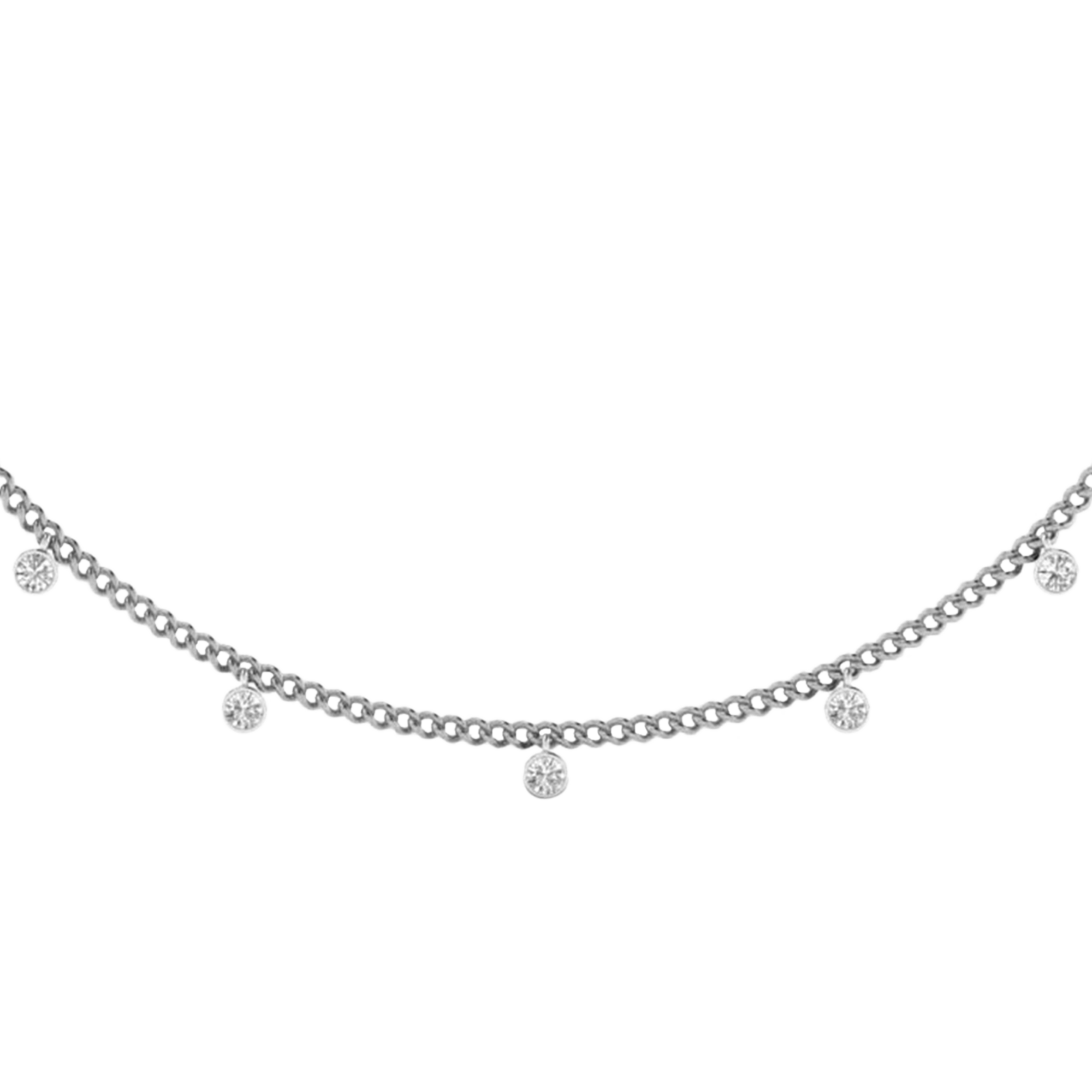 Kette von 1,31 Karat mit Hauptstein in runder Form von 0,145 Karat - 084