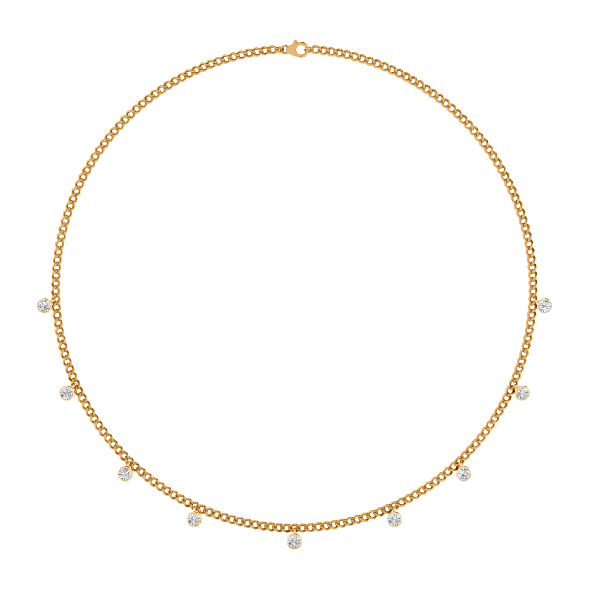 Kette von 1,31 Karat mit Hauptstein in runder Form von 0,145 Karat - 084
