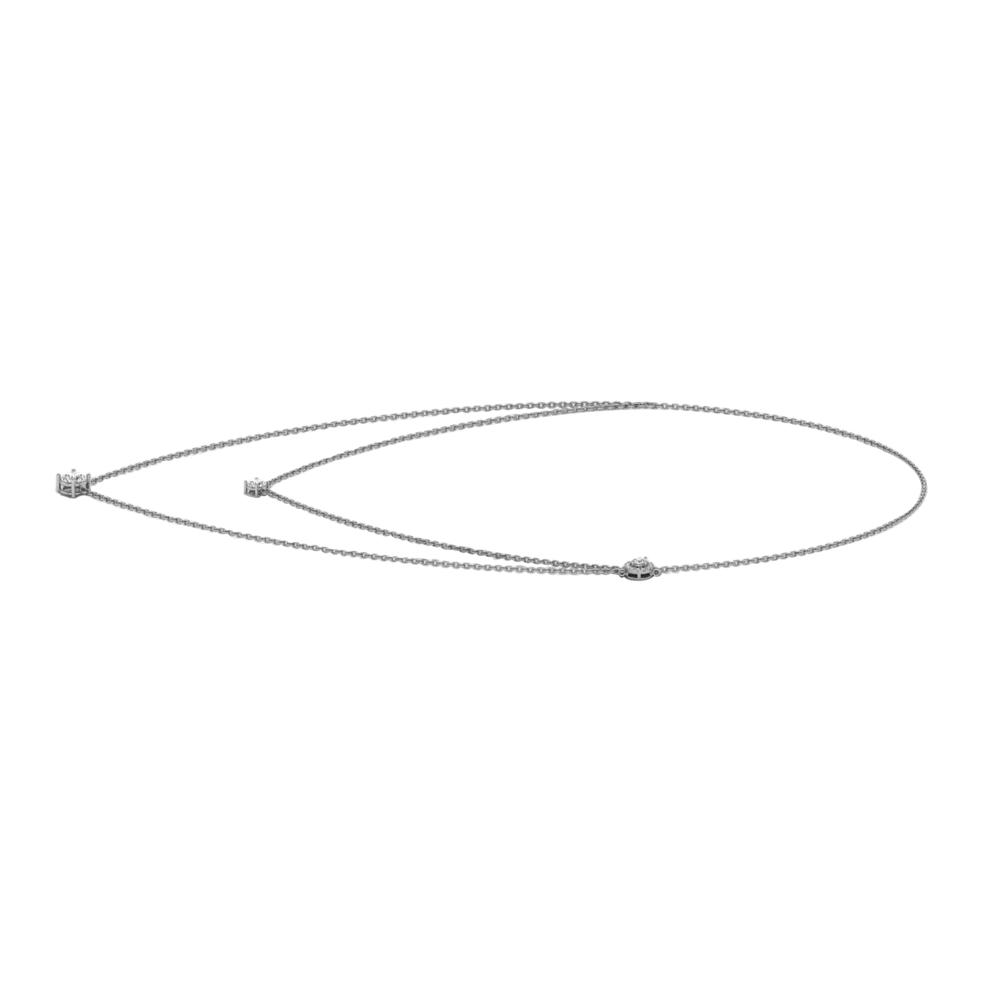 Quirine Diamanten Laagjesketting Briljant - 2ct