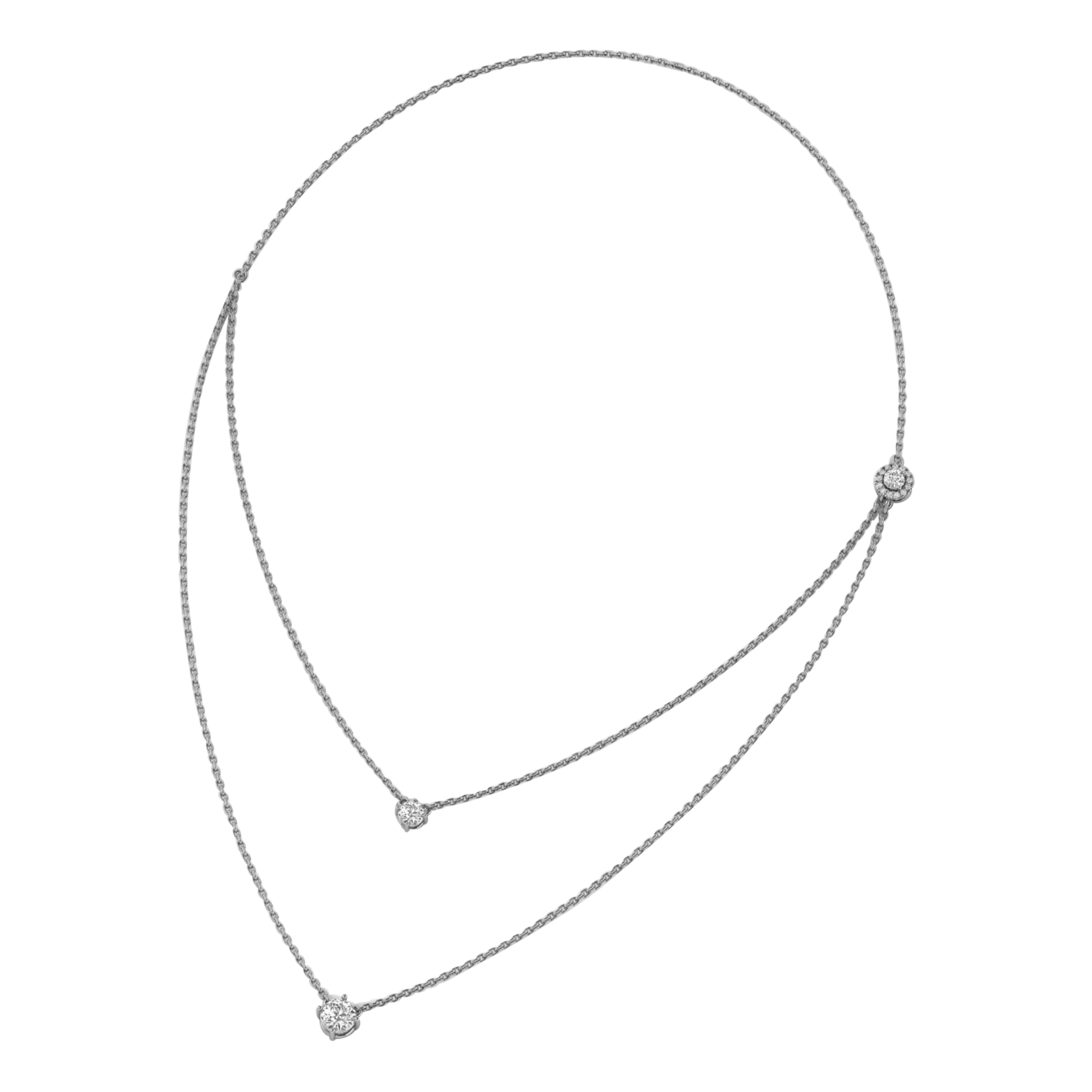 Quirine Diamanten Laagjesketting Briljant - 2ct