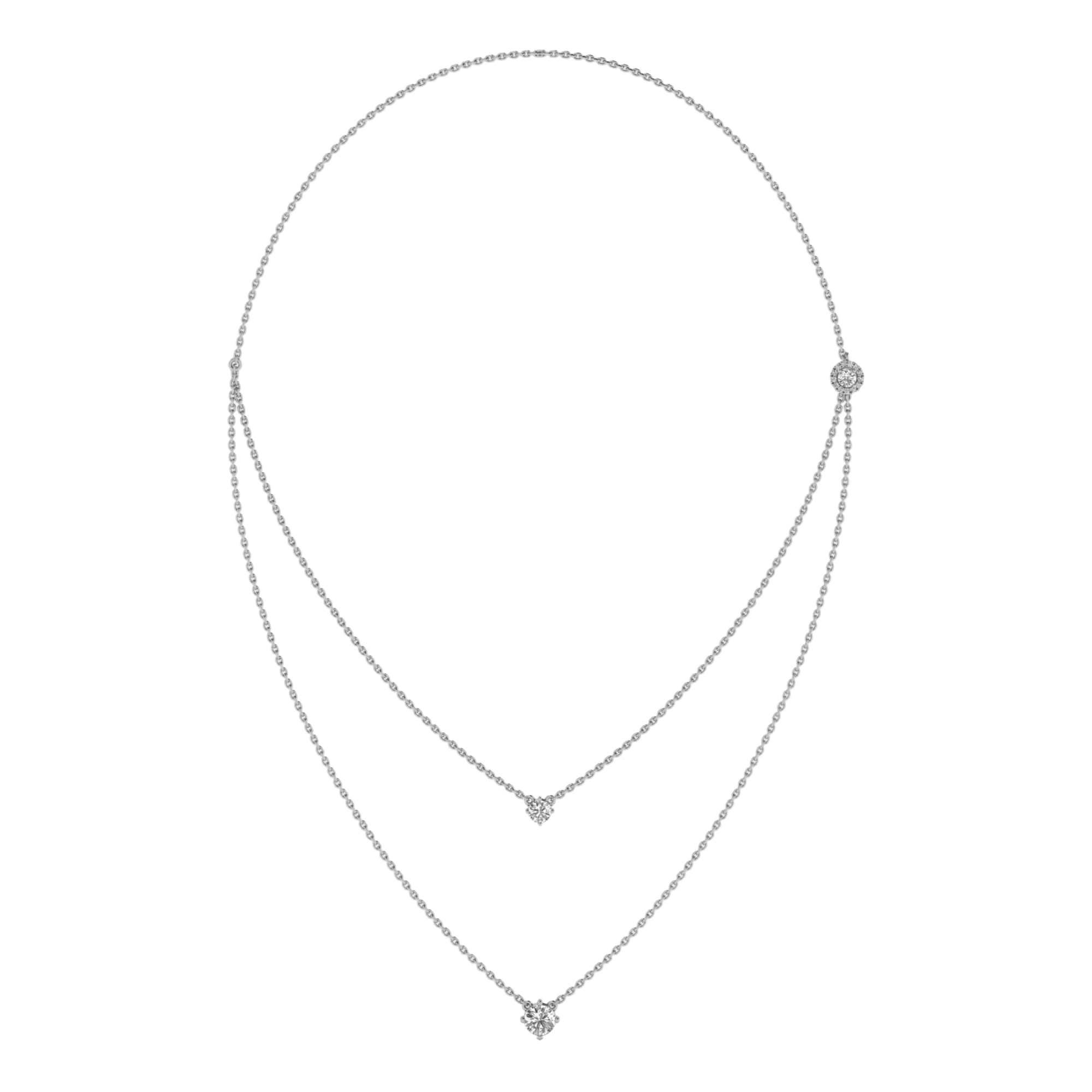 Quirine Diamanten Laagjesketting Briljant - 2ct