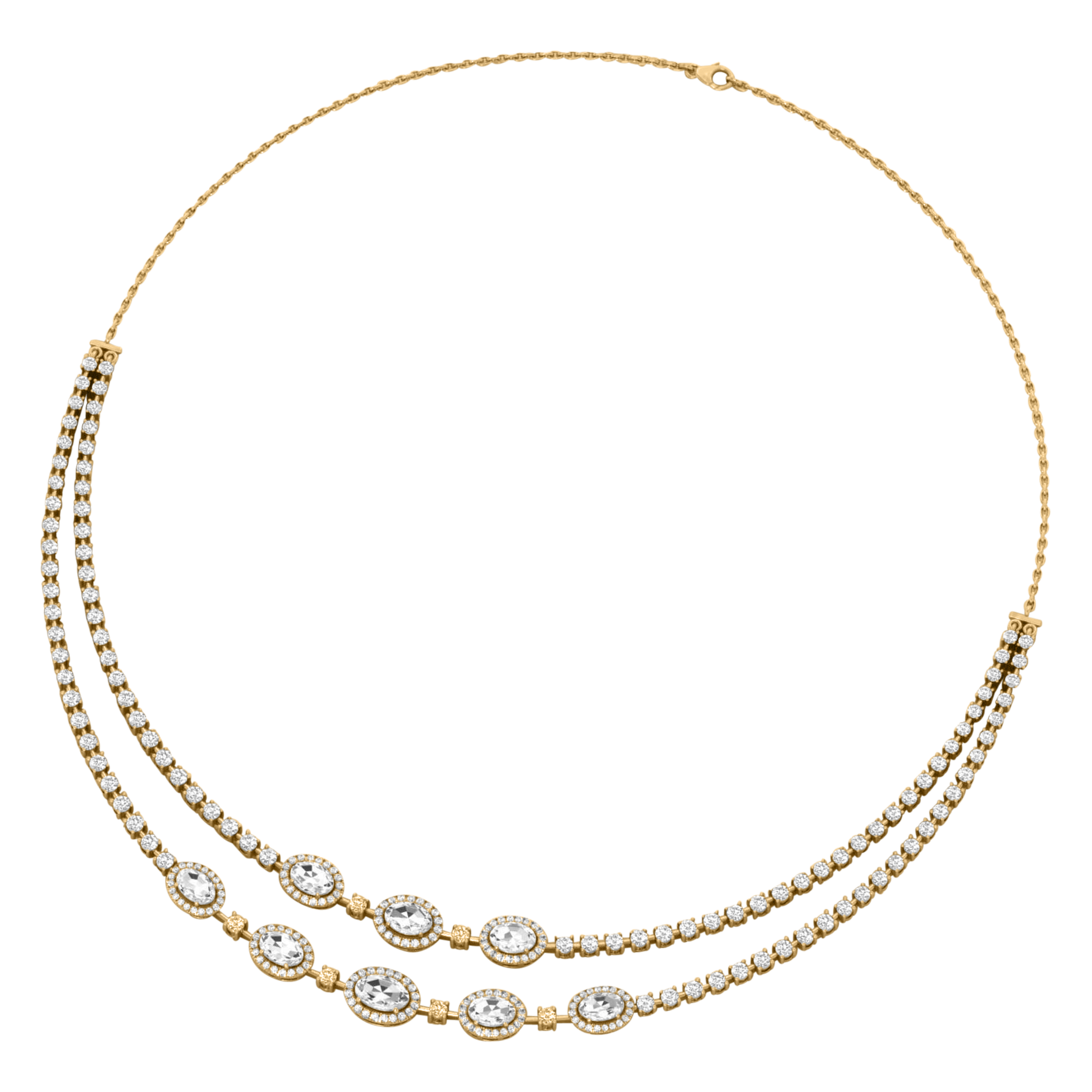Connie Diamanten Ketting Ovaal & Briljant - 11ct