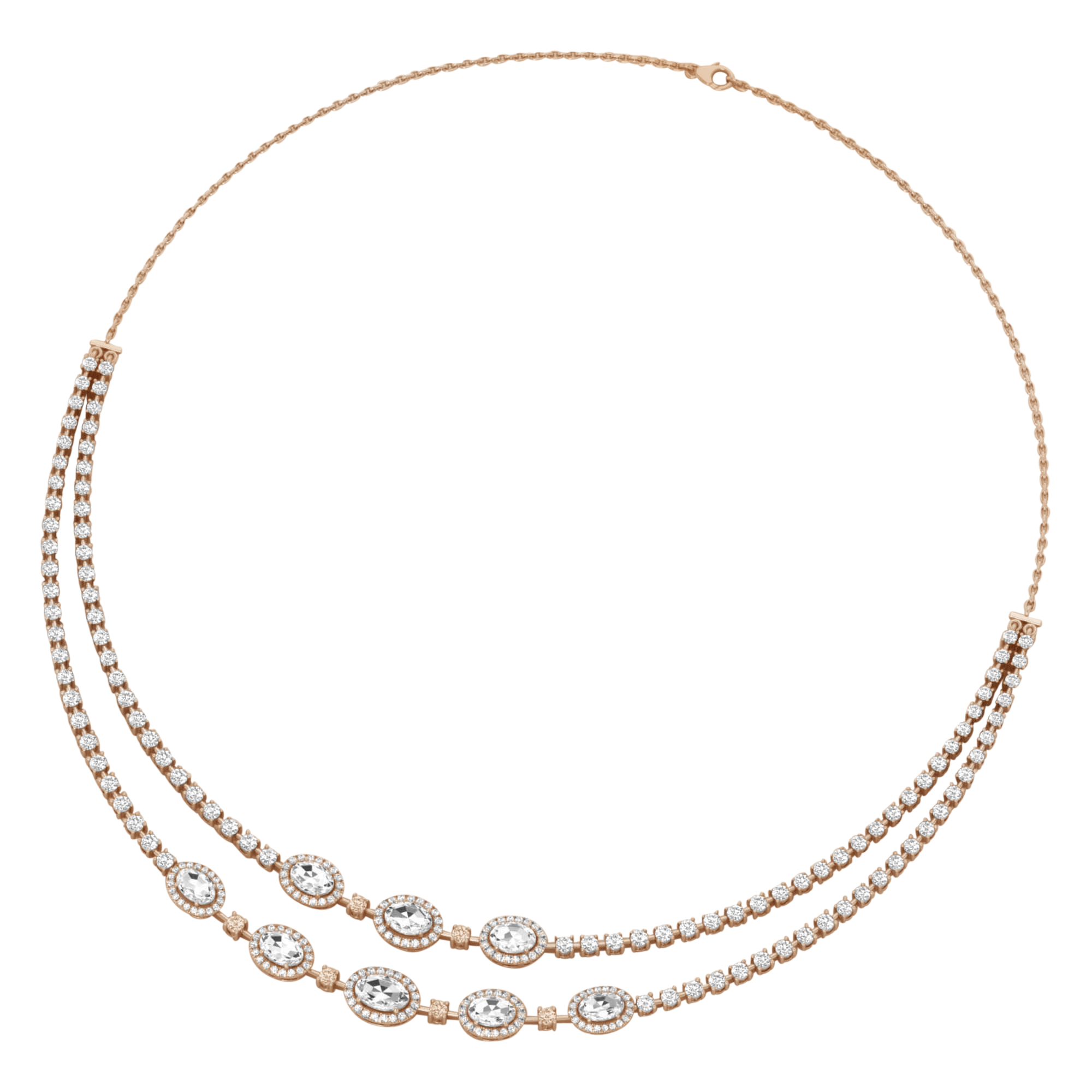 Connie Diamanten Ketting Ovaal & Briljant - 11ct