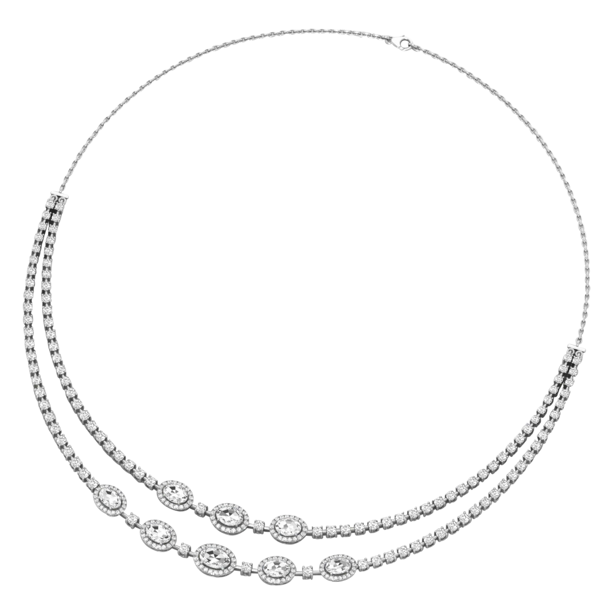 Connie Diamanten Ketting Ovaal & Briljant - 11ct