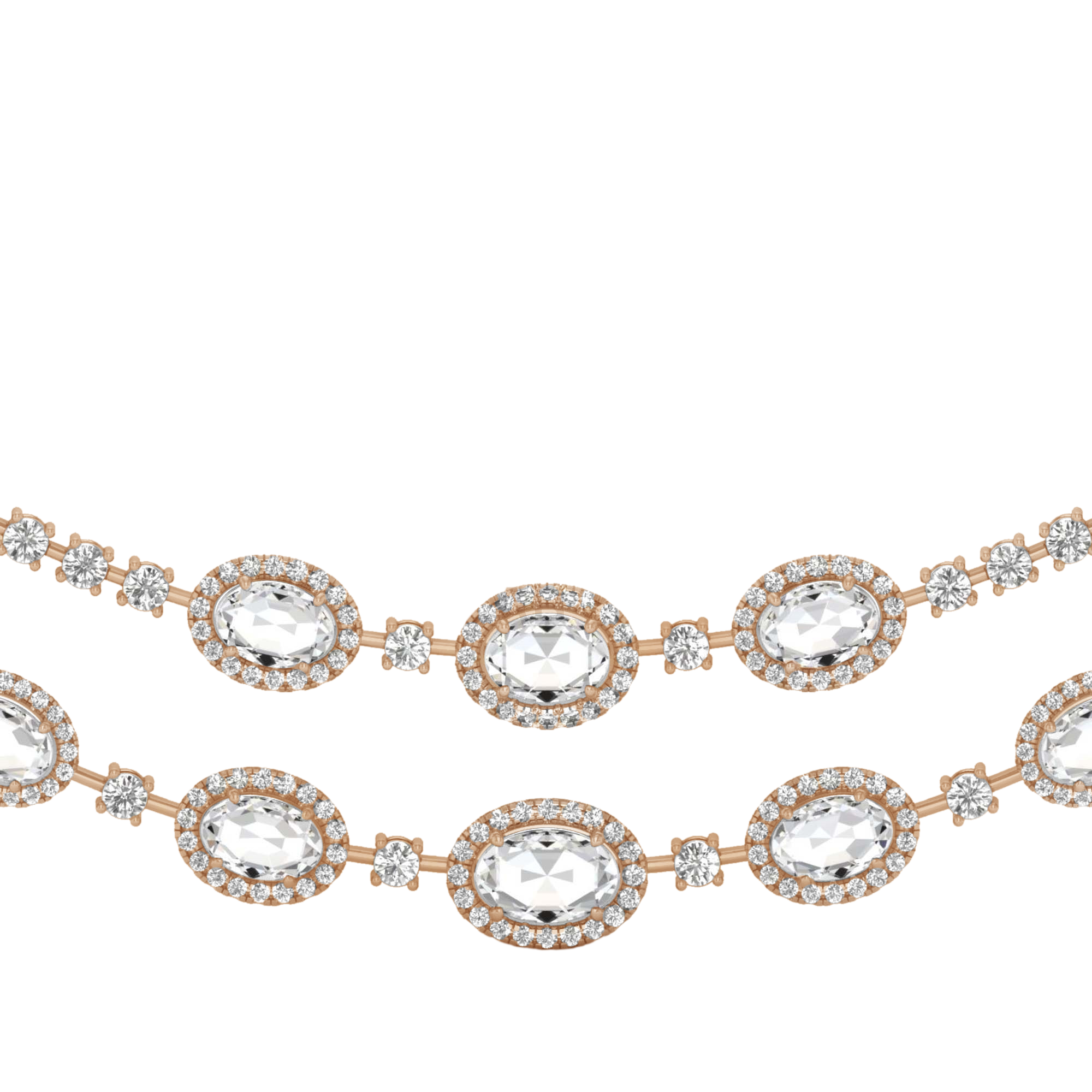 Connie Diamanten Ketting Ovaal & Briljant - 11ct