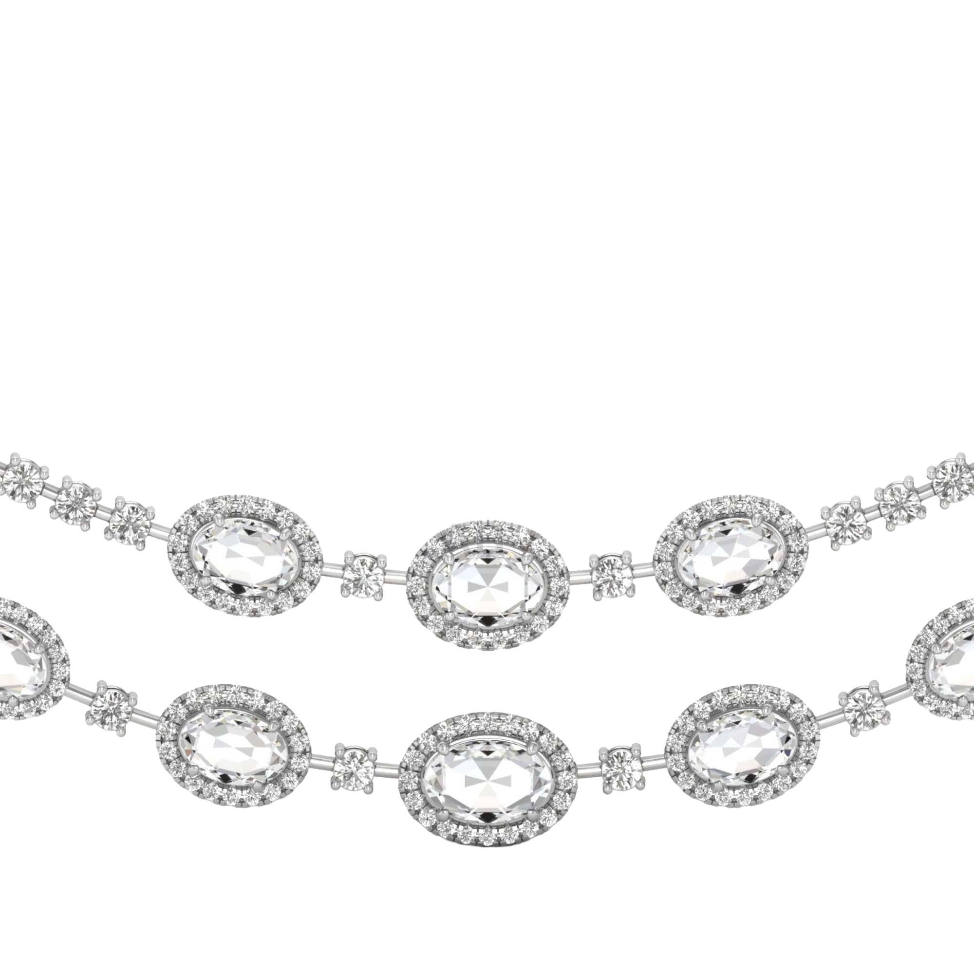 Connie Diamanten Ketting Ovaal & Briljant - 11ct