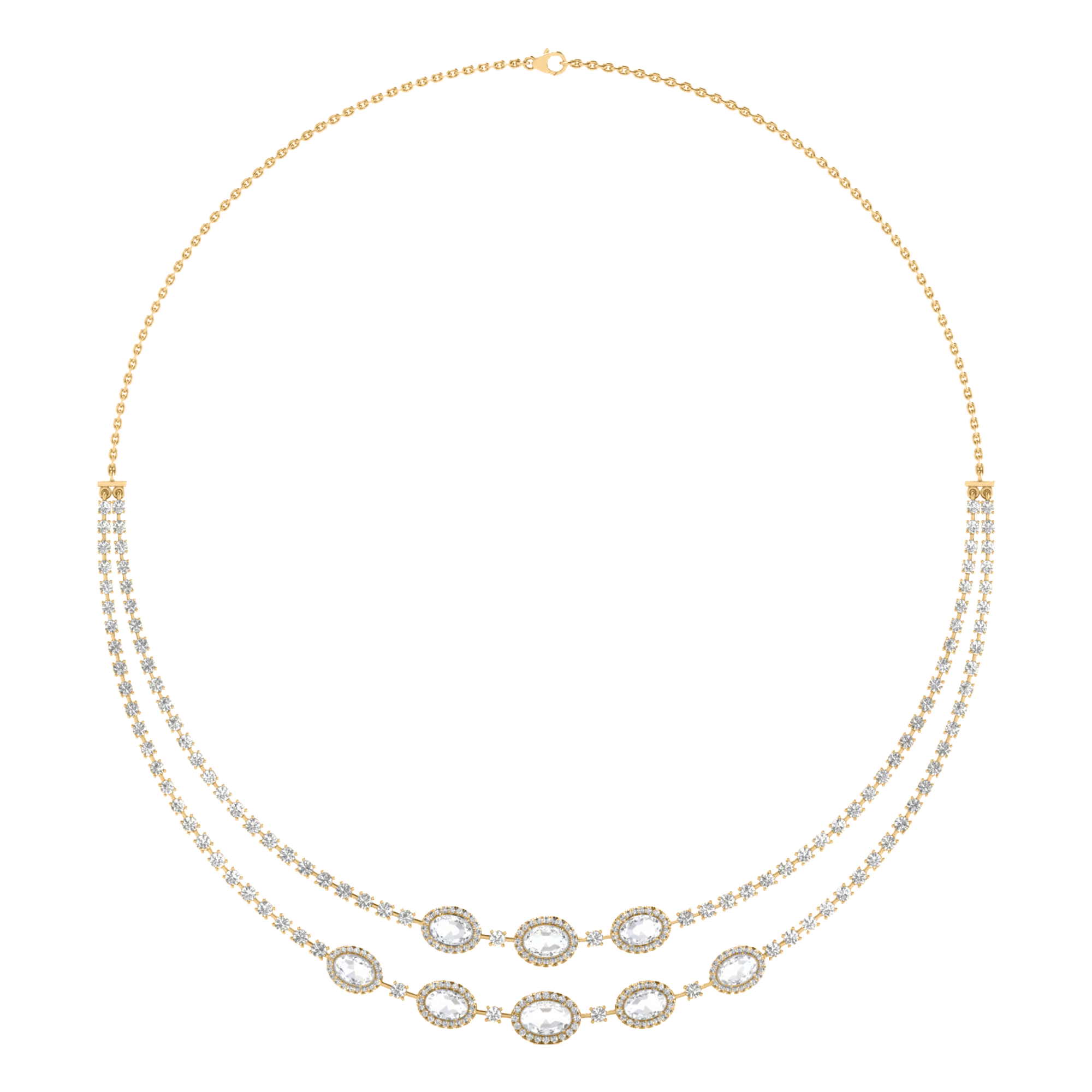 Connie Diamanten Ketting Ovaal & Briljant - 11ct