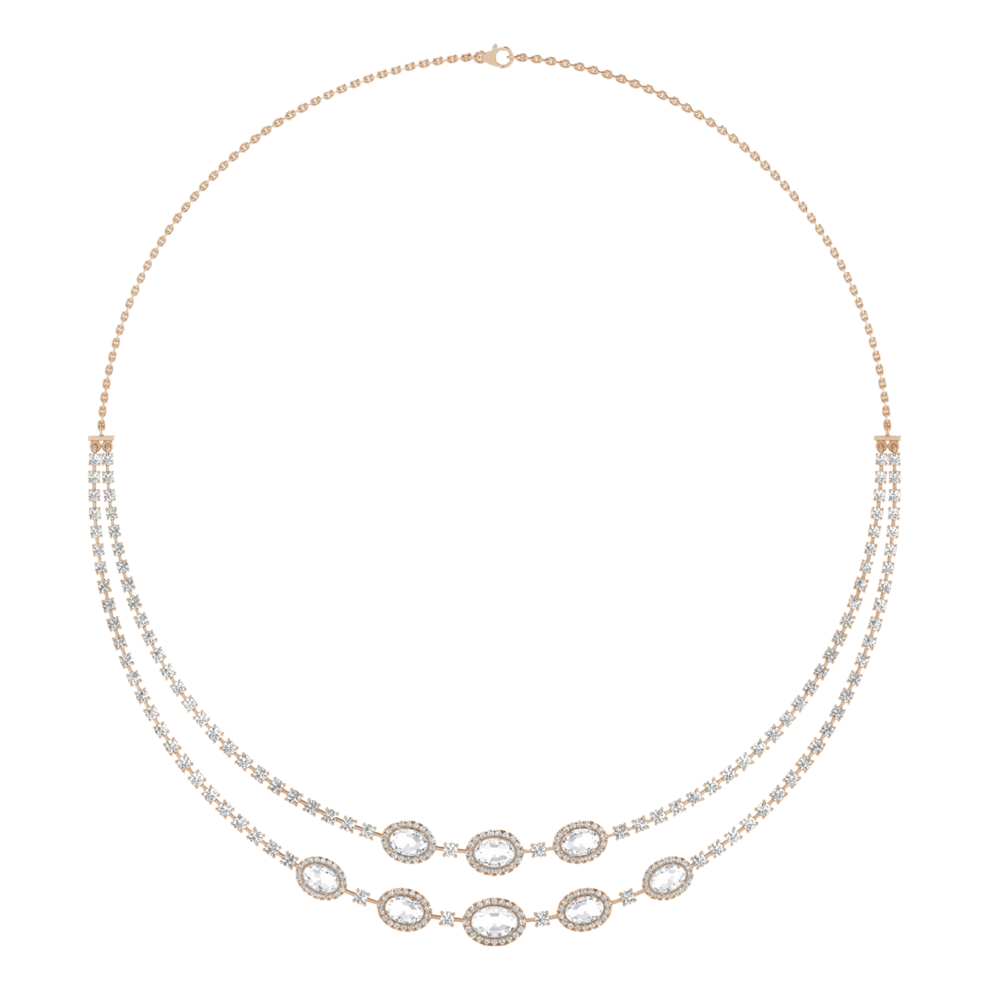 Connie Diamanten Ketting Ovaal & Briljant - 11ct
