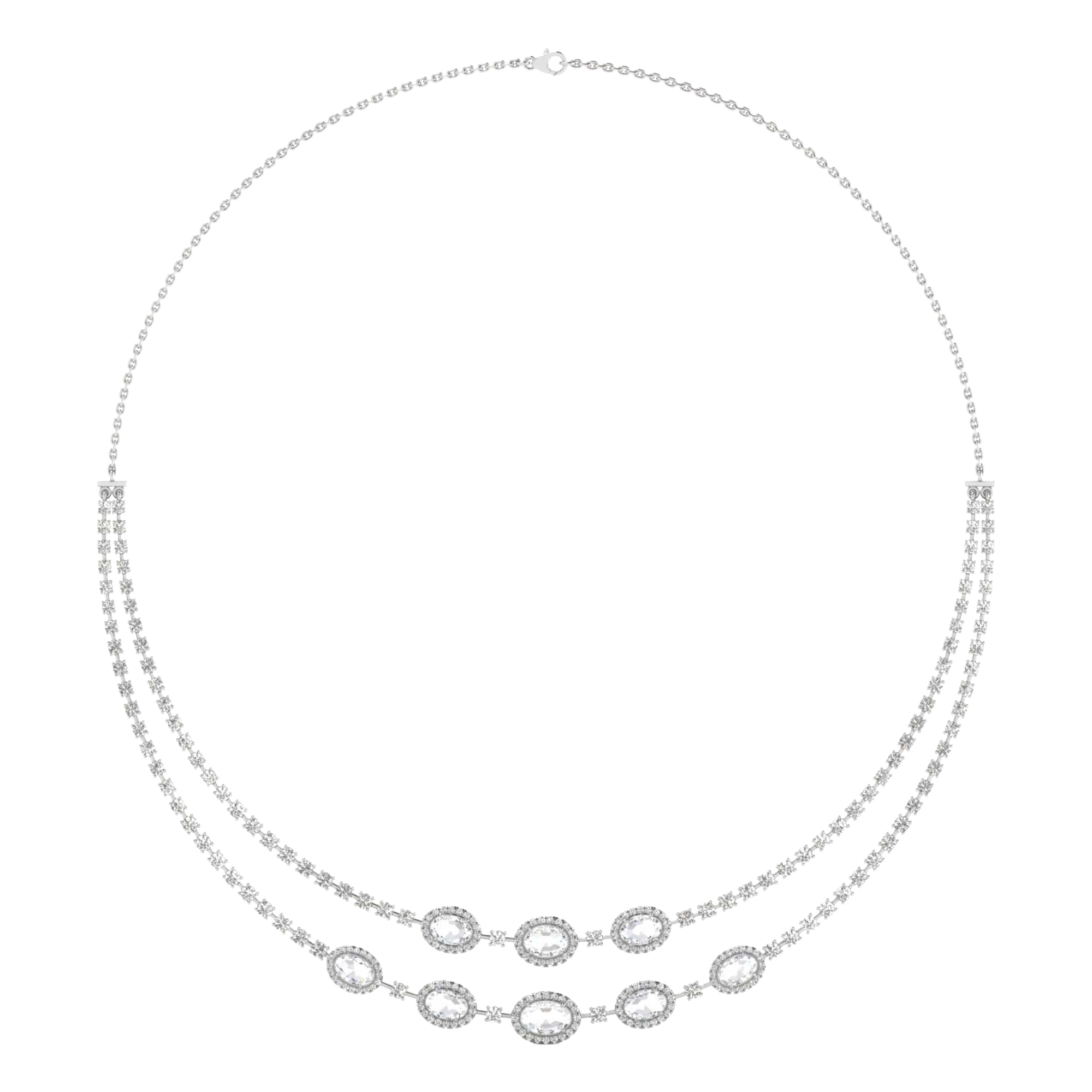 Connie Diamanten Ketting Ovaal & Briljant - 11ct