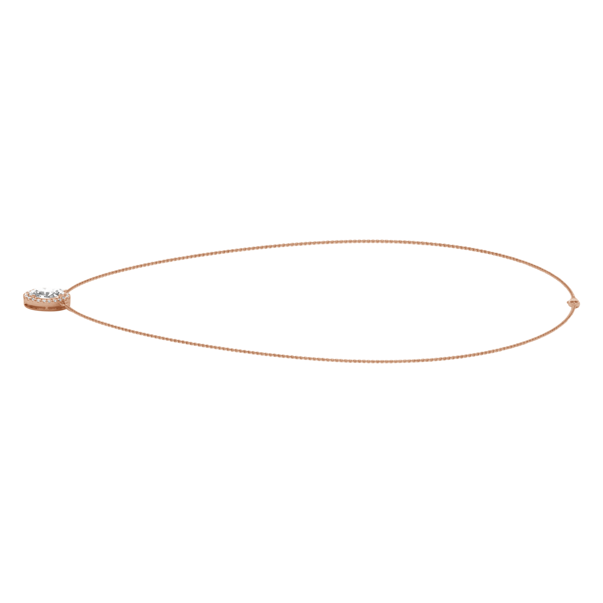 Kette von 3,39 Karat mit ovalem Hauptstein von 3 Karat - 064