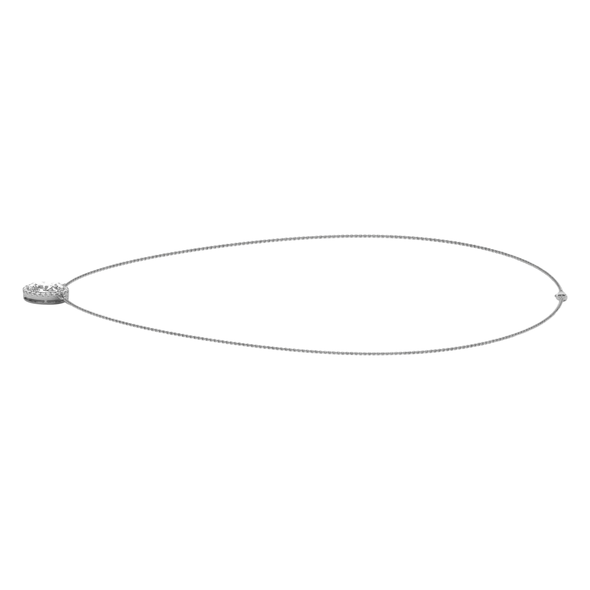 Kette von 3,39 Karat mit ovalem Hauptstein von 3 Karat - 064