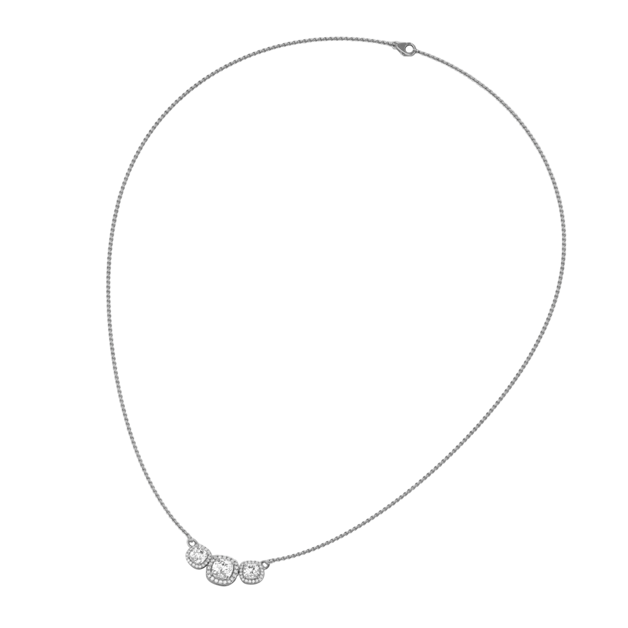 Jamie Diamanten Ketting Cushion - 2.2ct