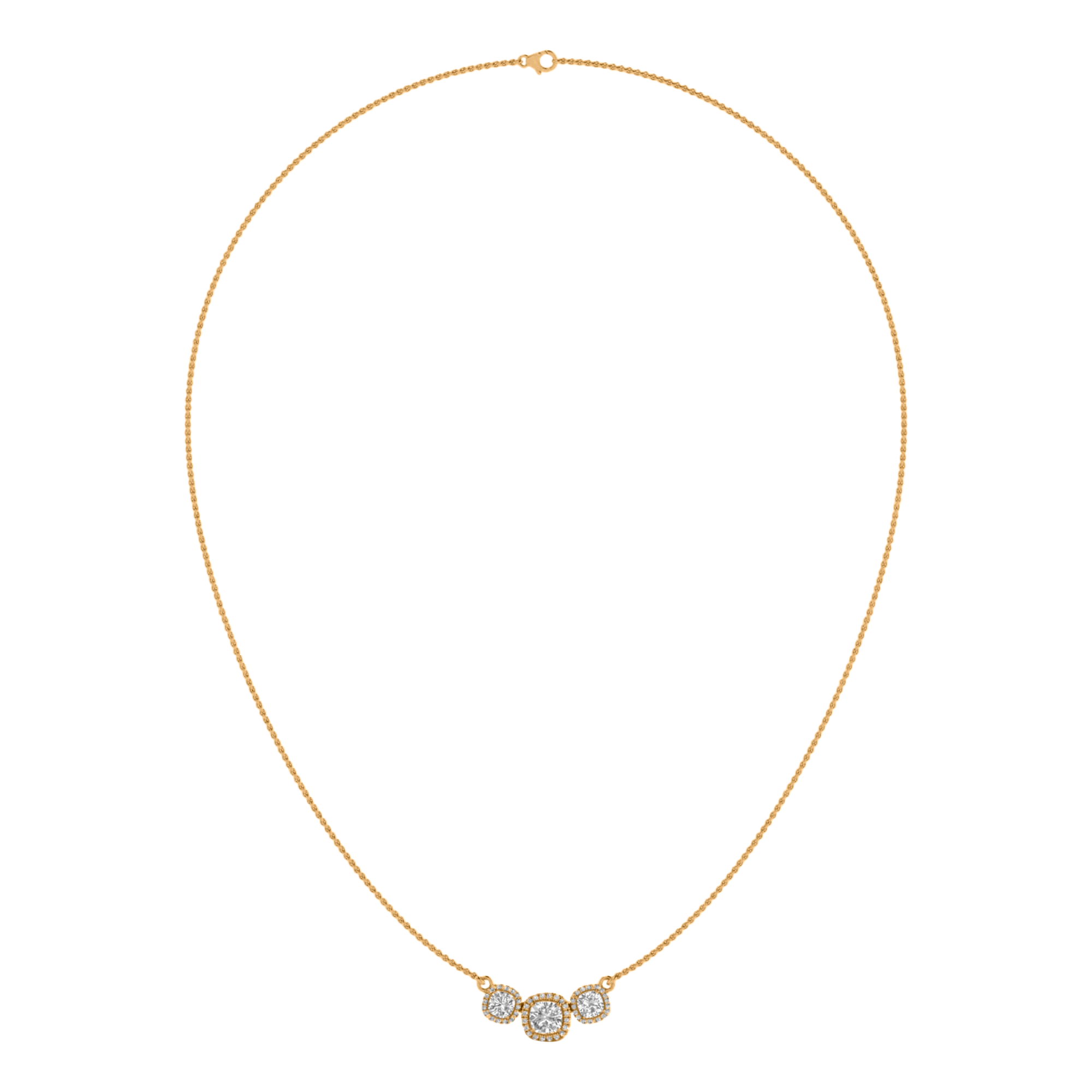 Jamie Diamanten Ketting Cushion - 2.2ct