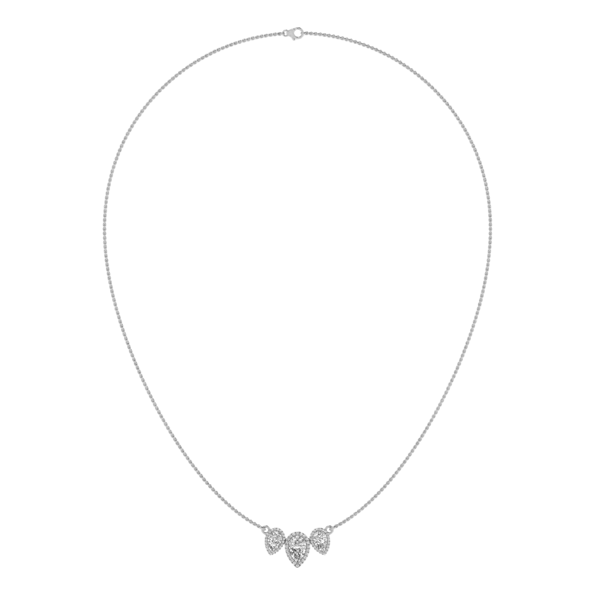 2,9 Karat Kette mit Hauptstein in runder Form von 0,5 Karat - 071