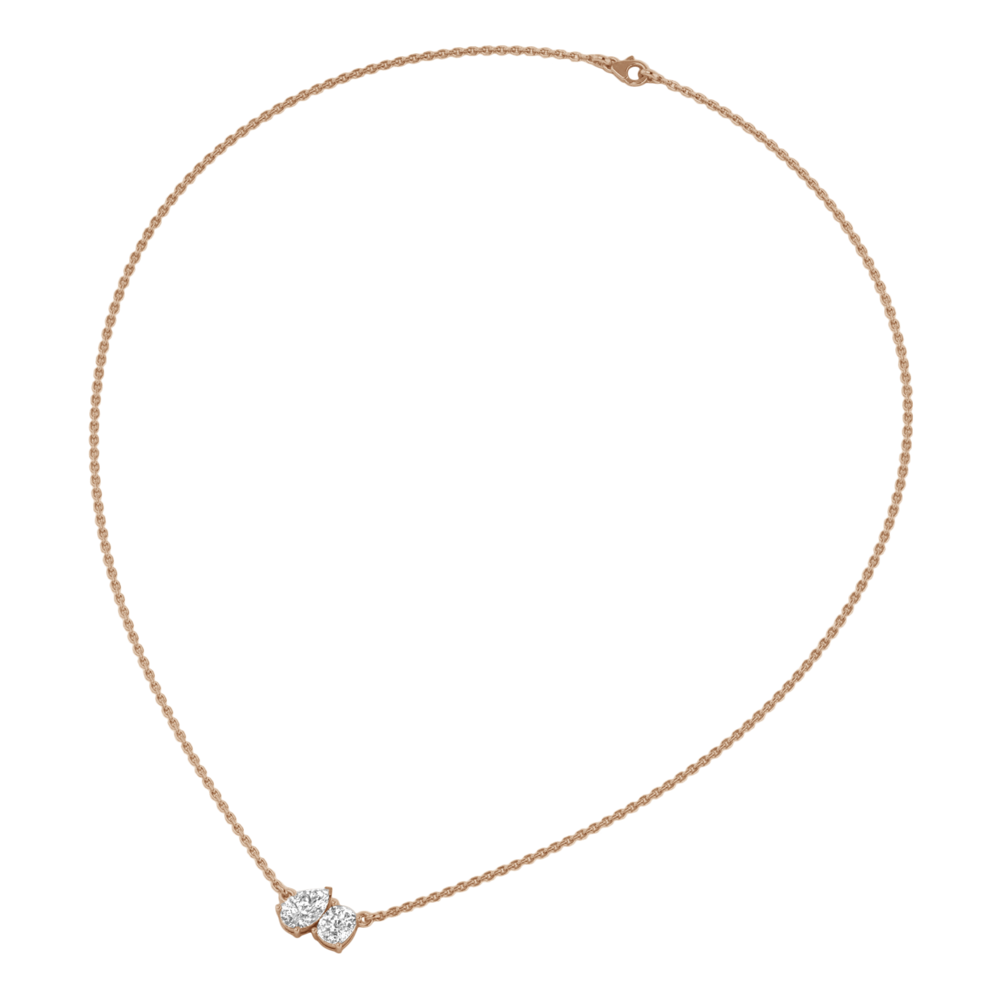 Teddy Diamanten Toi Et Moi Ketting Peer & Cushion - 2ct