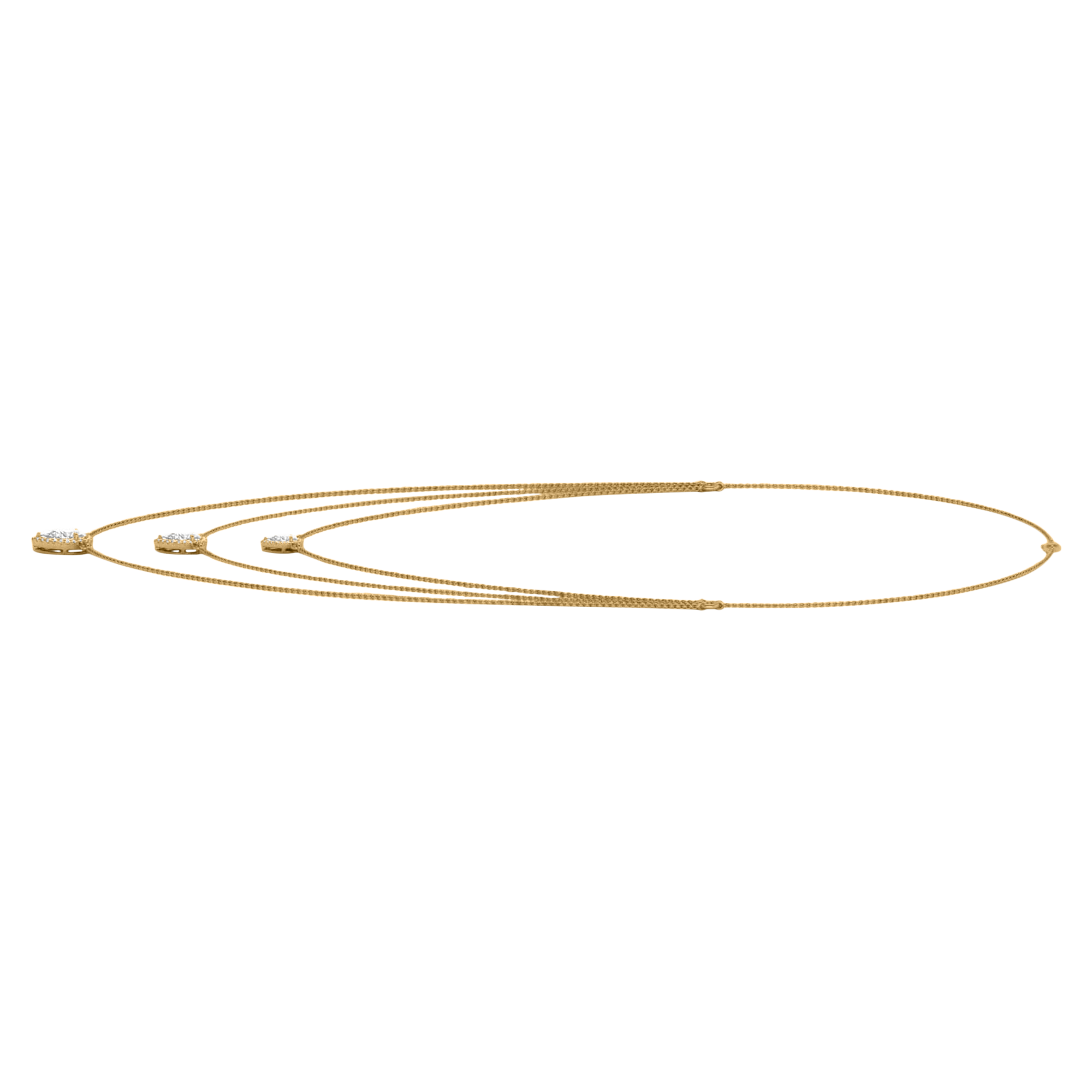 Kette aus 3,44 Karat mit Hauptstein in Birnenform von 1,5 Karat - 083