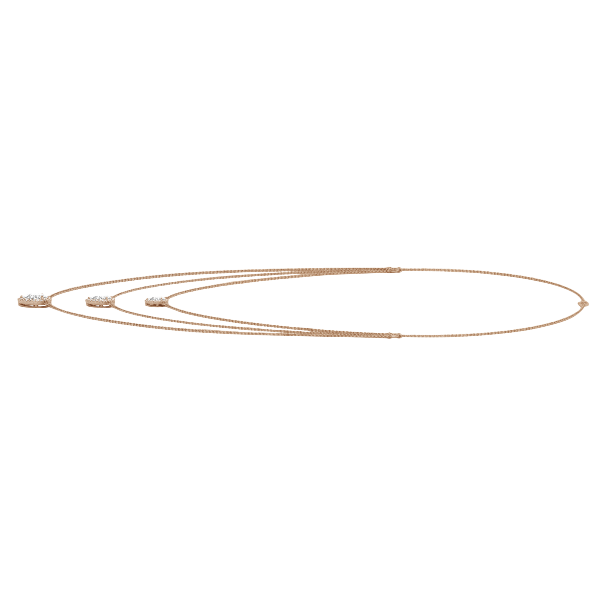 Kette aus 3,44 Karat mit Hauptstein in Birnenform von 1,5 Karat - 083