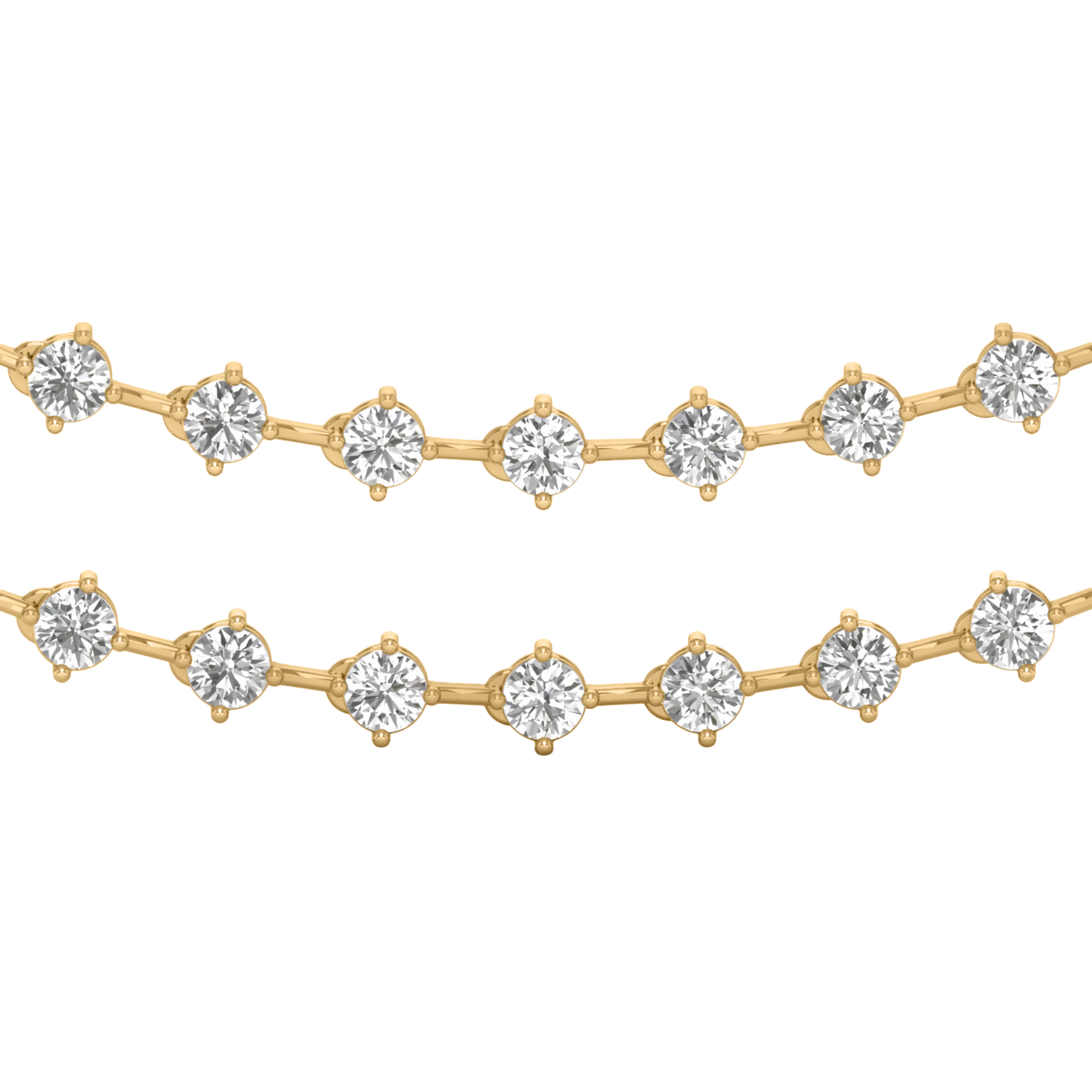 Halskette aus 10,25 Karat mit einem runden Hauptstein von 0,1755 Karat - 093