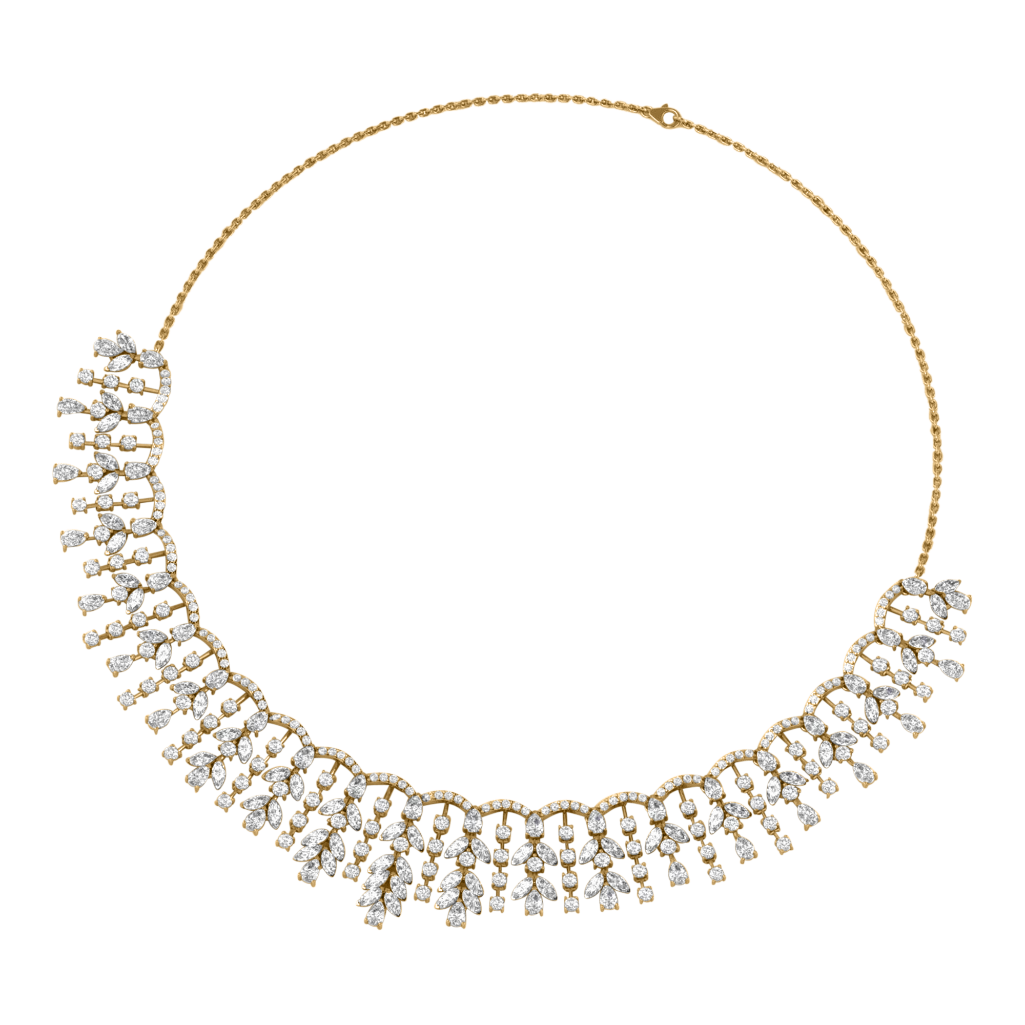 Halskette von 21,16 Karat mit birnenförmigem Hauptstein von 0,155952 Karat – 095
