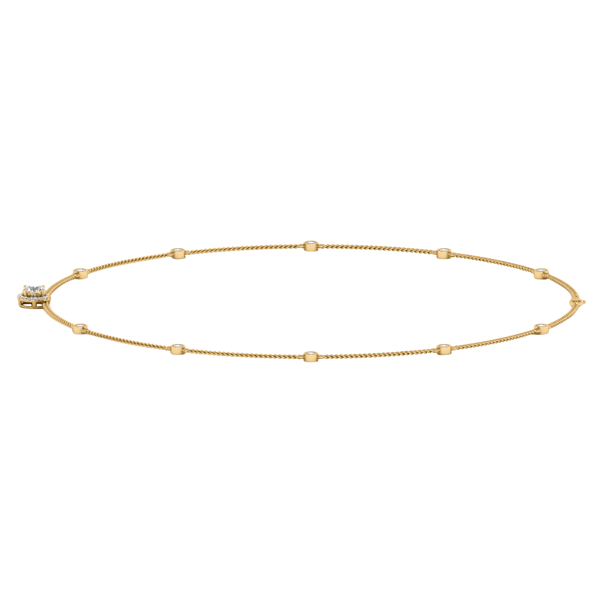 Nine Diamanten Ketting Briljant - 2.2ct