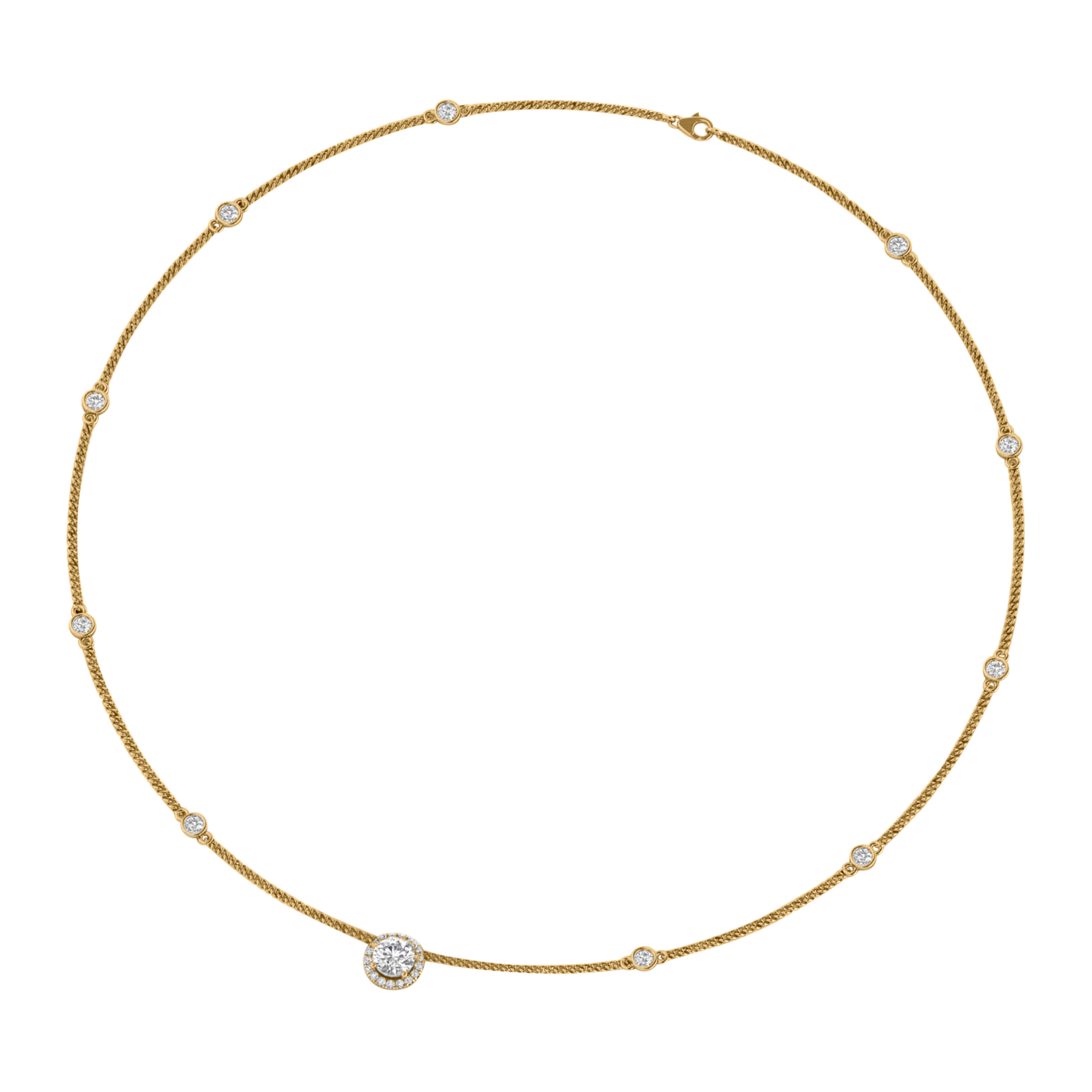 Nine Diamanten Ketting Briljant - 2.2ct