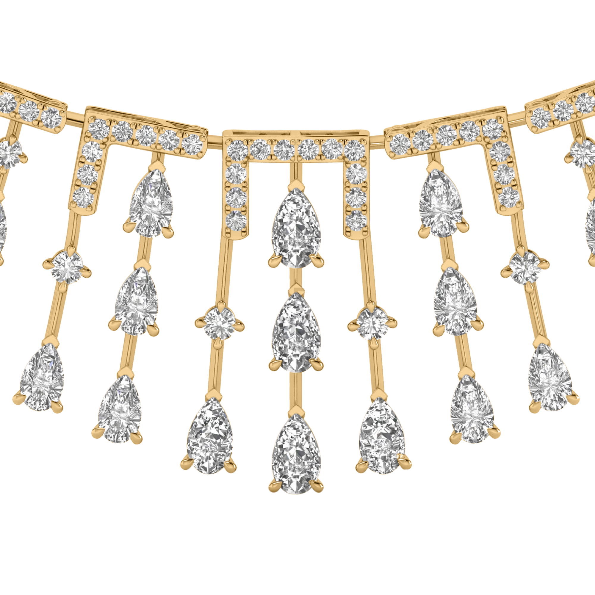 Halskette von 8,93 Karat mit Hauptstein in Birnenform von 0,144 Karat - 151