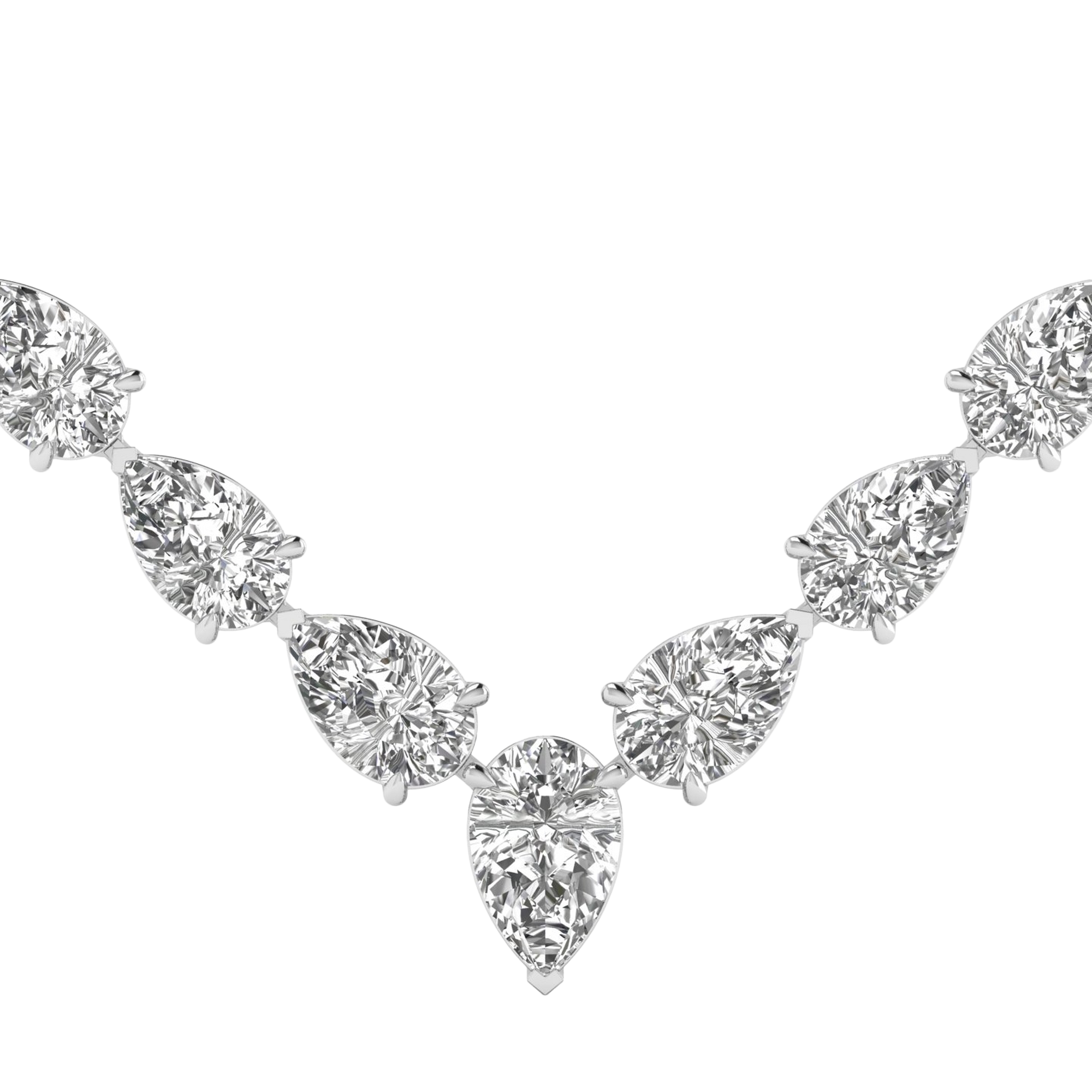 Kette aus 74 Karat mit Hauptstein in Birnenform von 3,5 Karat - 352