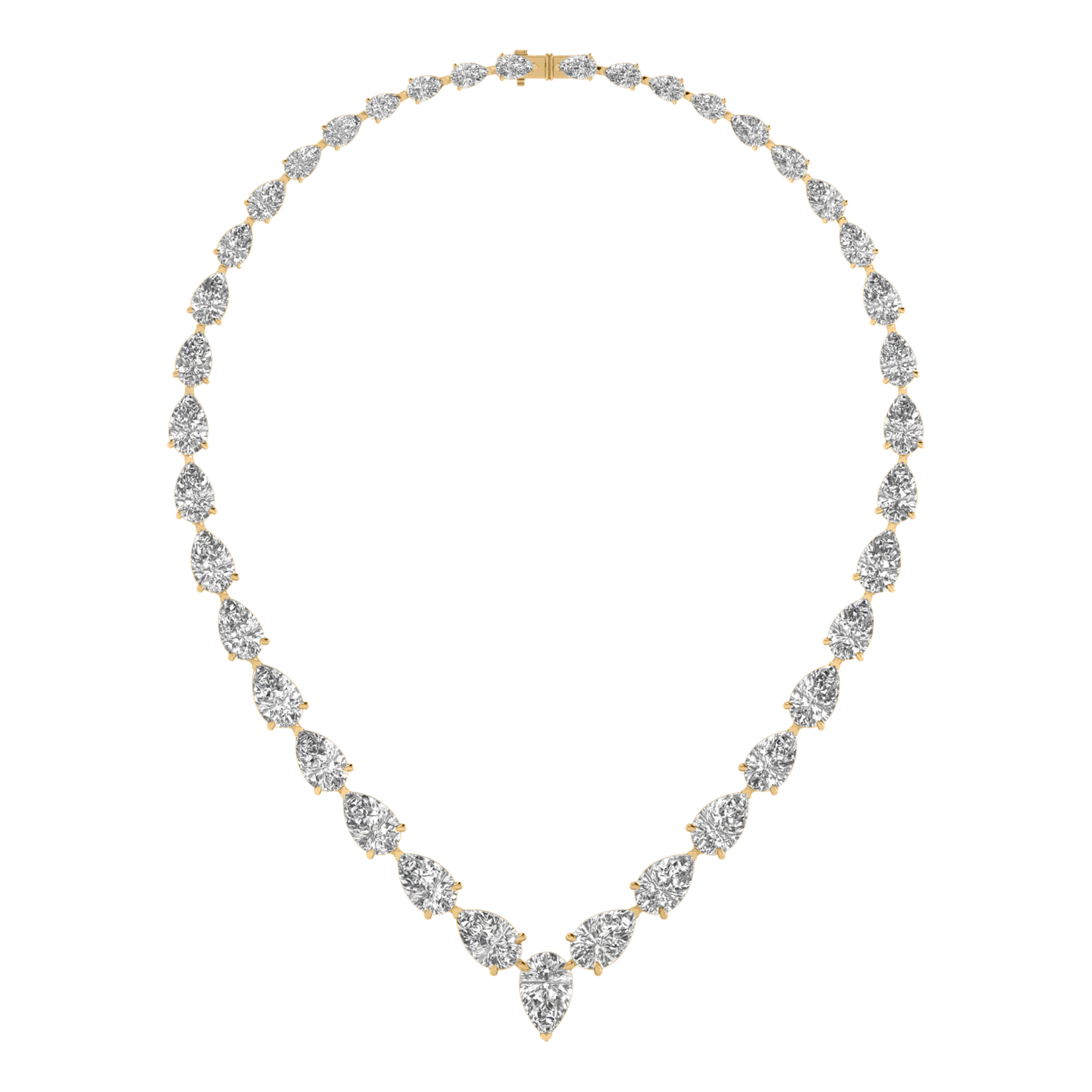Kette aus 74 Karat mit Hauptstein in Birnenform von 3,5 Karat - 352