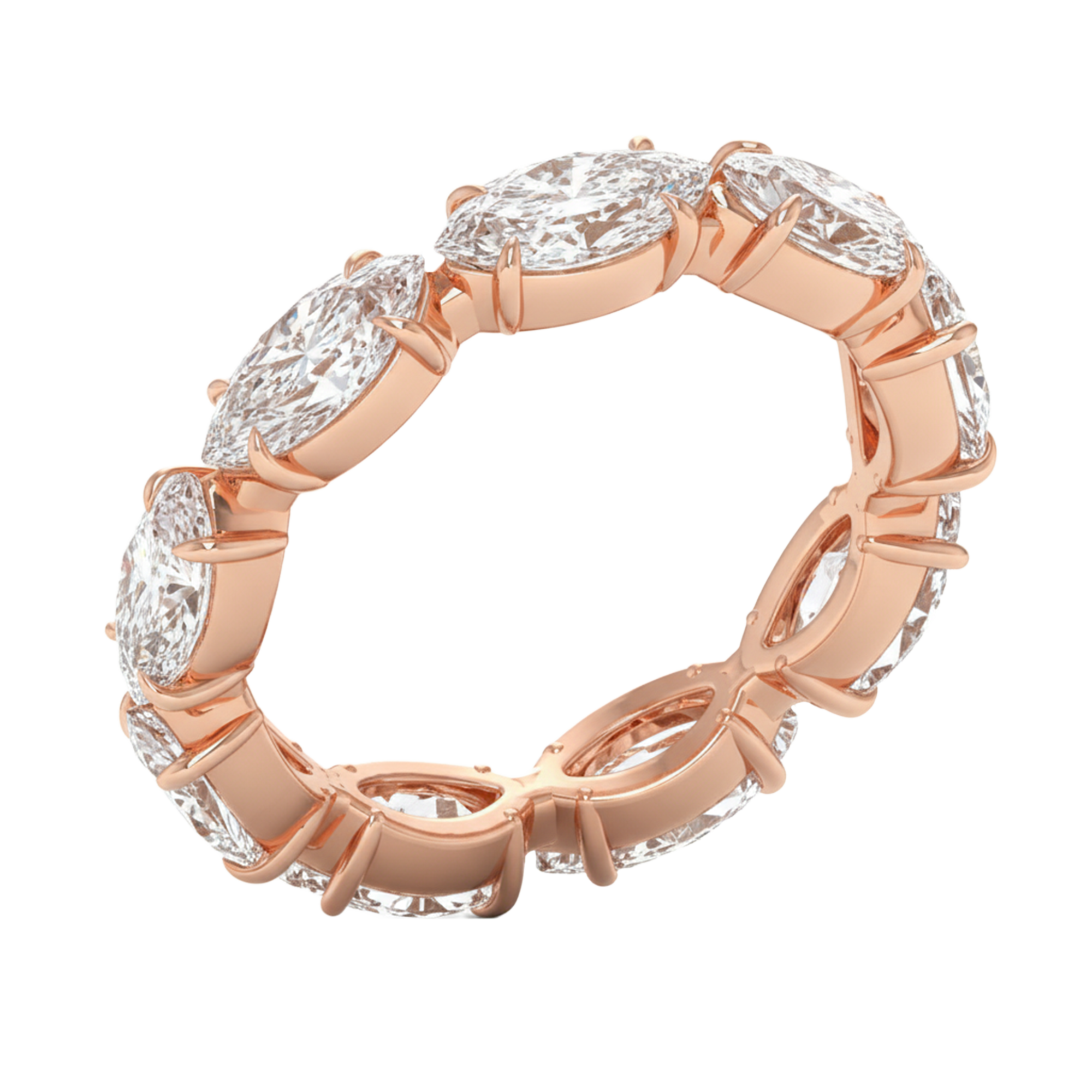 Marquise eternity ring 2,97 karaat volledig rondom gezet