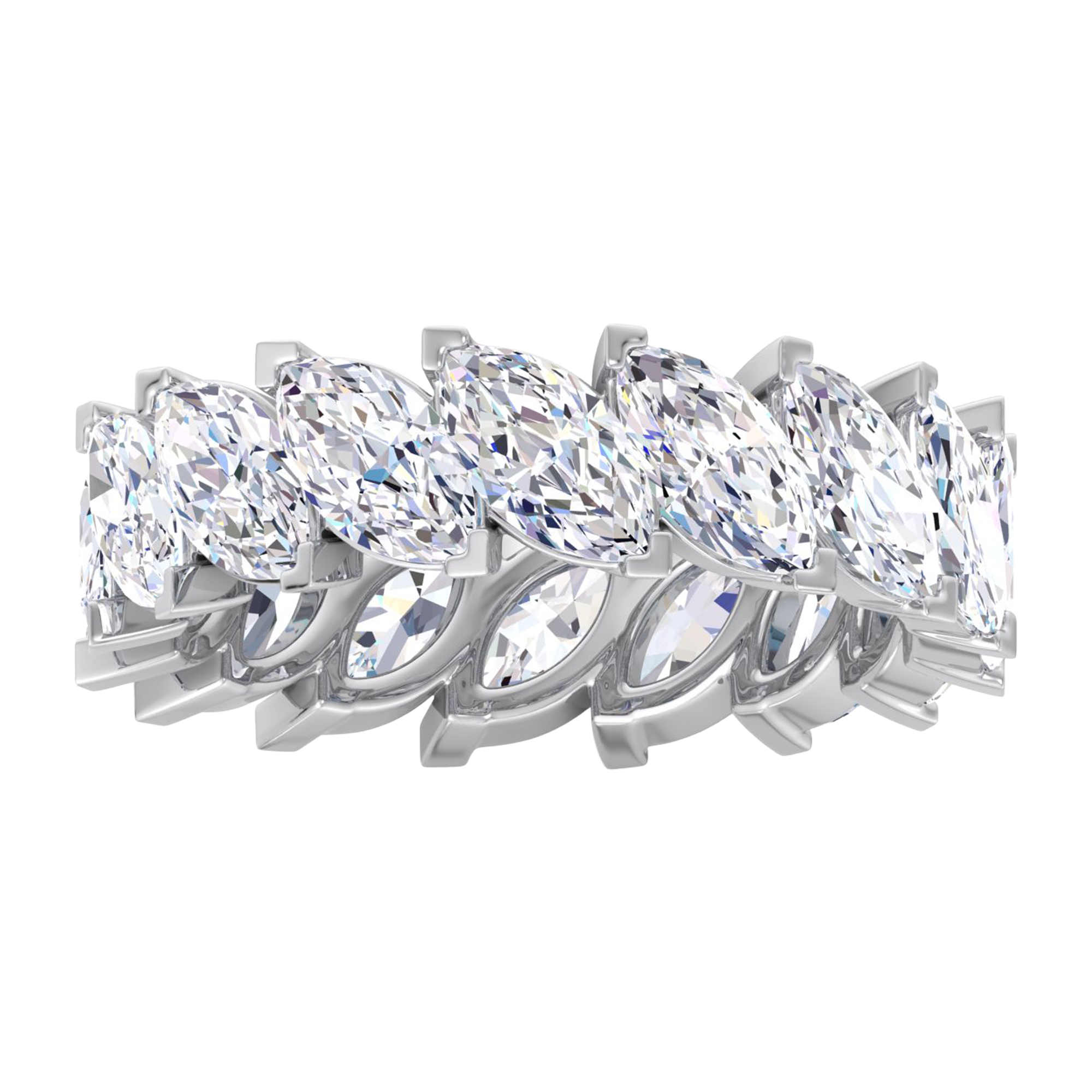 Marquise eternity ring 4.55 karaat volledig rondom gezet