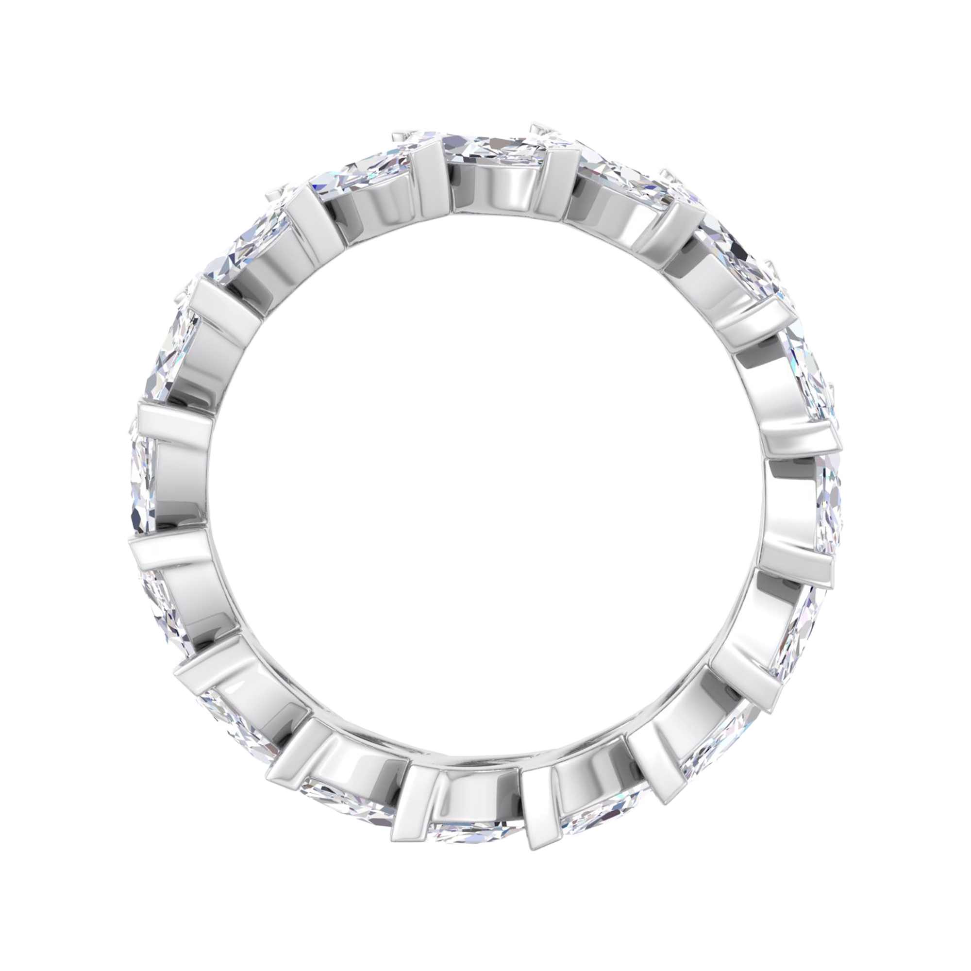 Marquise eternity ring 4.55 karaat volledig rondom gezet