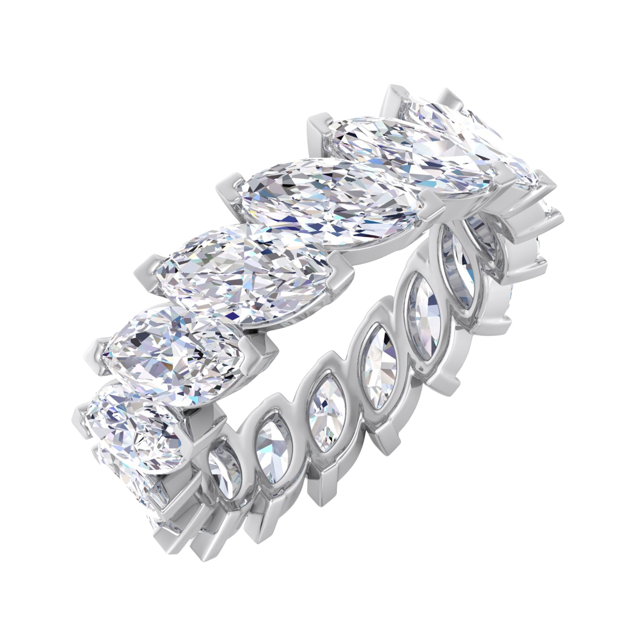 Marquise eternity ring 4.55 karaat volledig rondom gezet