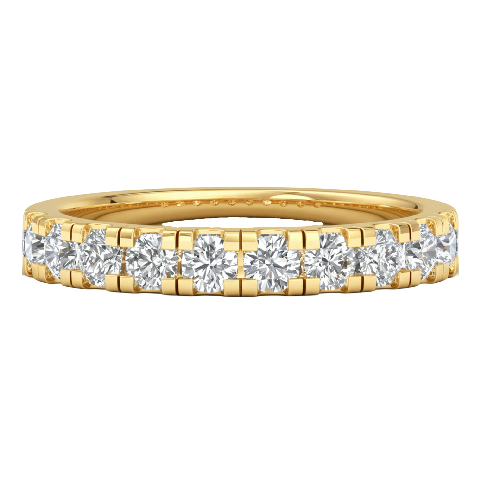 Rond half‑eternity ring 0.73 tot 0.78 karaat pavé‑zetting