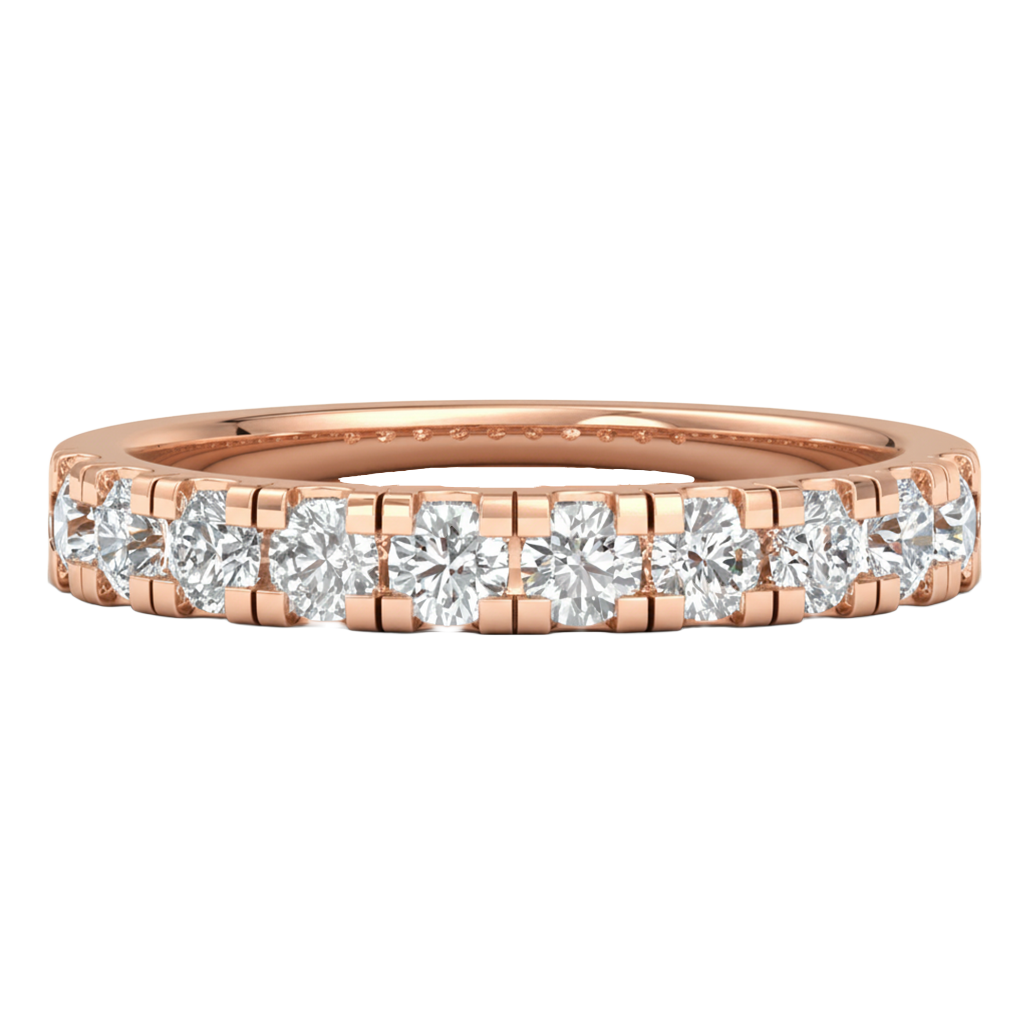 Rond half‑eternity ring 0.73 tot 0.78 karaat pavé‑zetting