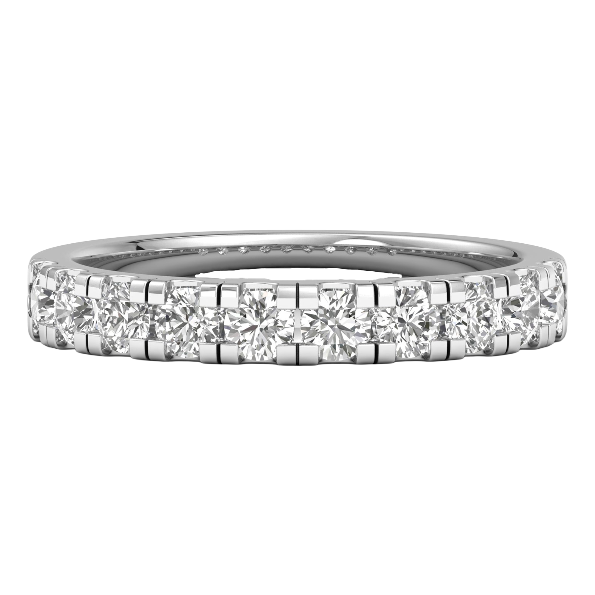 Rond half‑eternity ring 0.73 tot 0.78 karaat pavé‑zetting