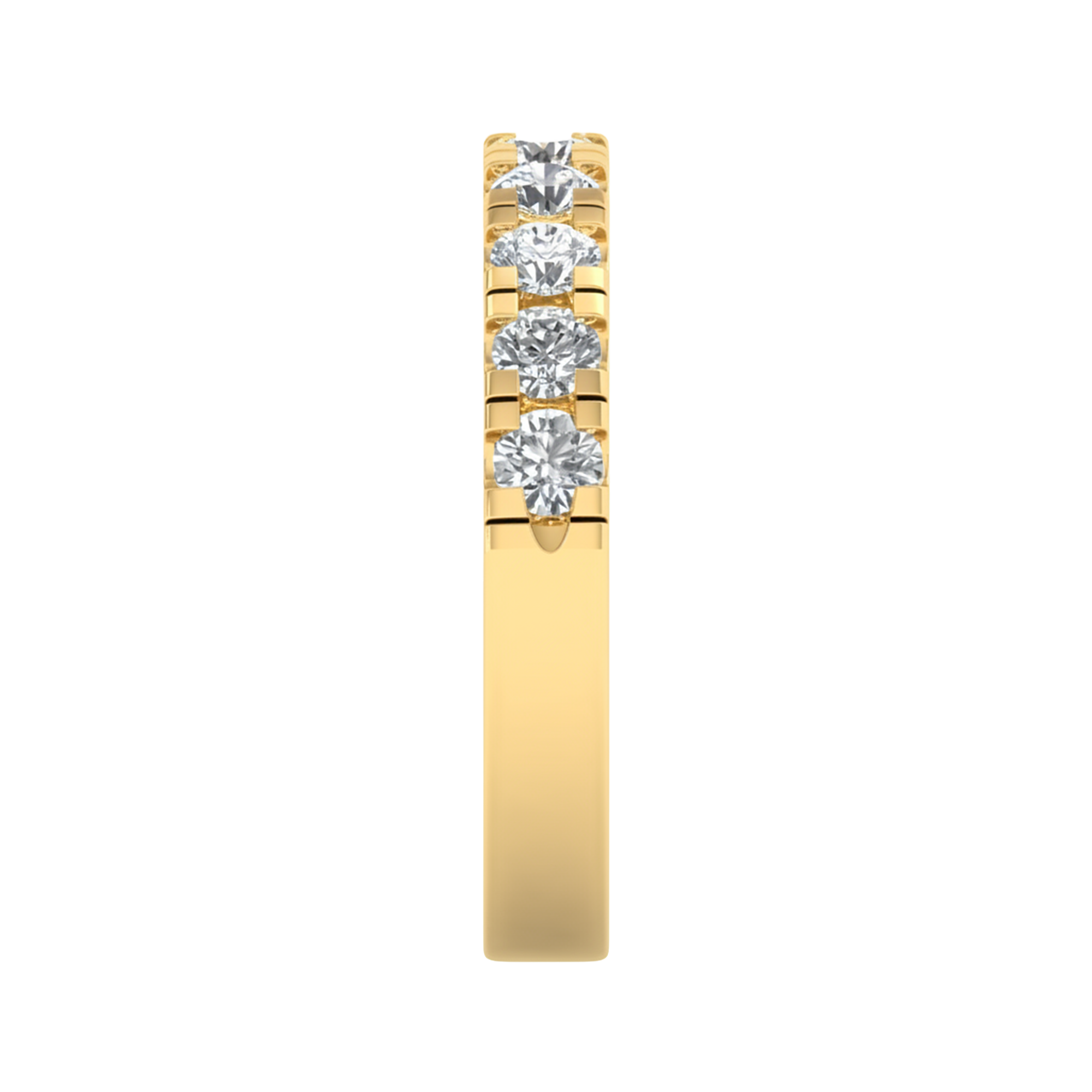 Rond half‑eternity ring 0.73 tot 0.78 karaat pavé‑zetting