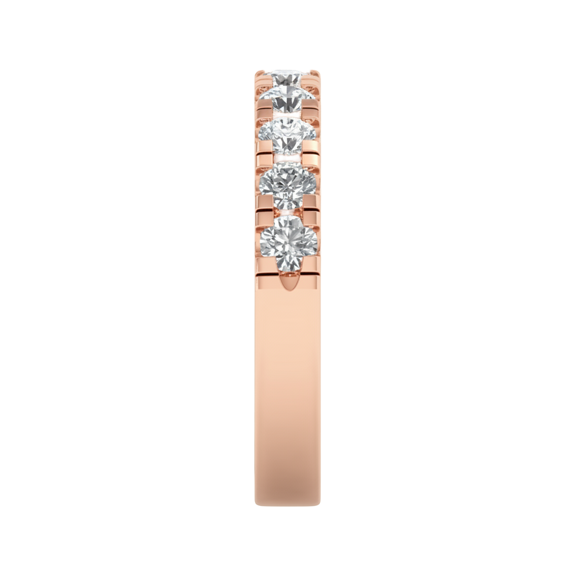 Rond half‑eternity ring 0.73 tot 0.78 karaat pavé‑zetting