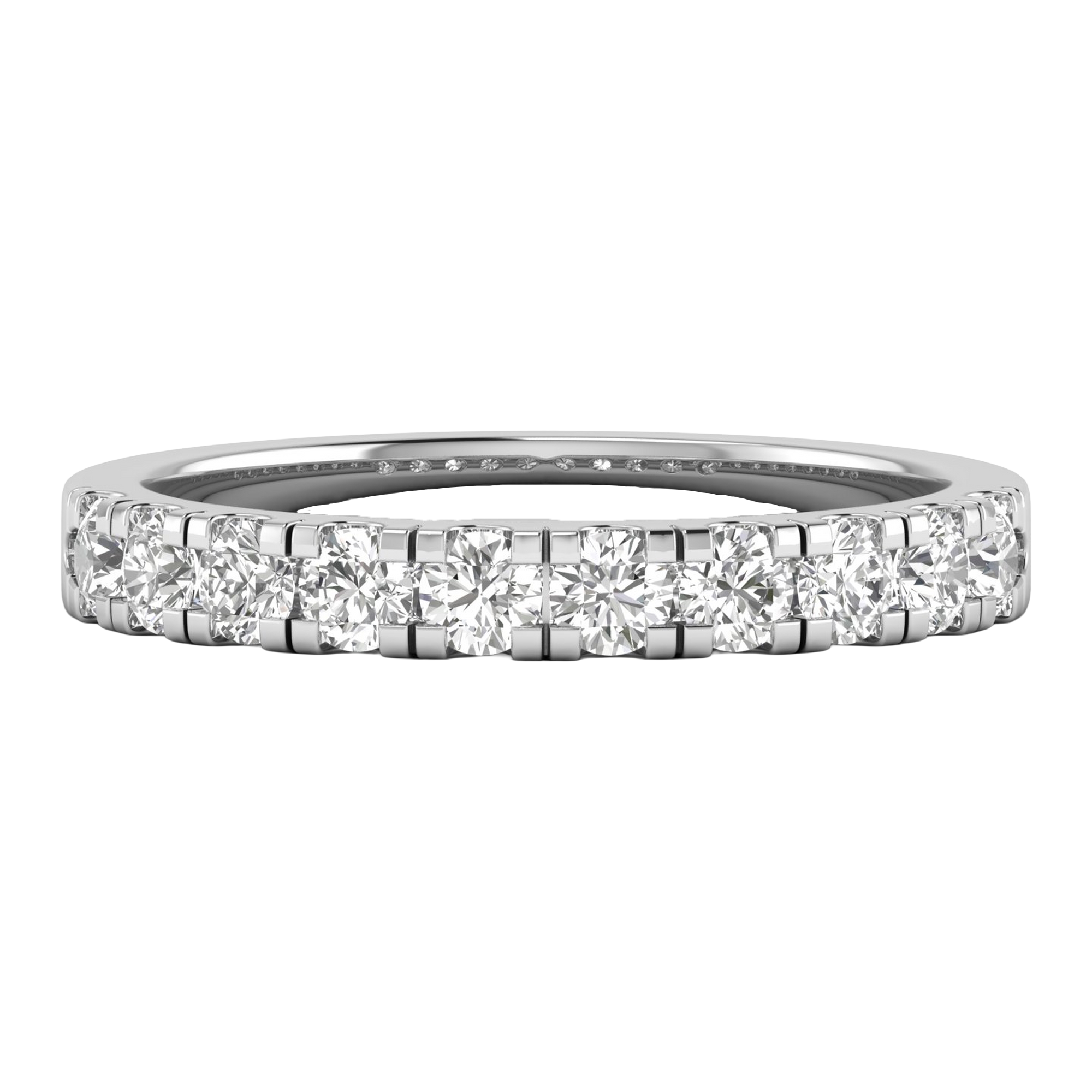 Rond half‑eternity ring 0.73 tot 0.78 karaat pavé‑zetting