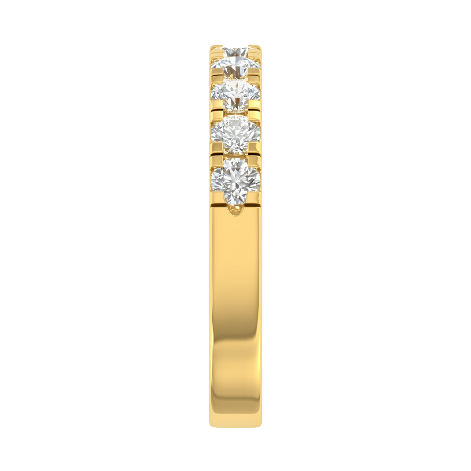 Rond half‑eternity ring 0.73 tot 0.78 karaat pavé‑zetting